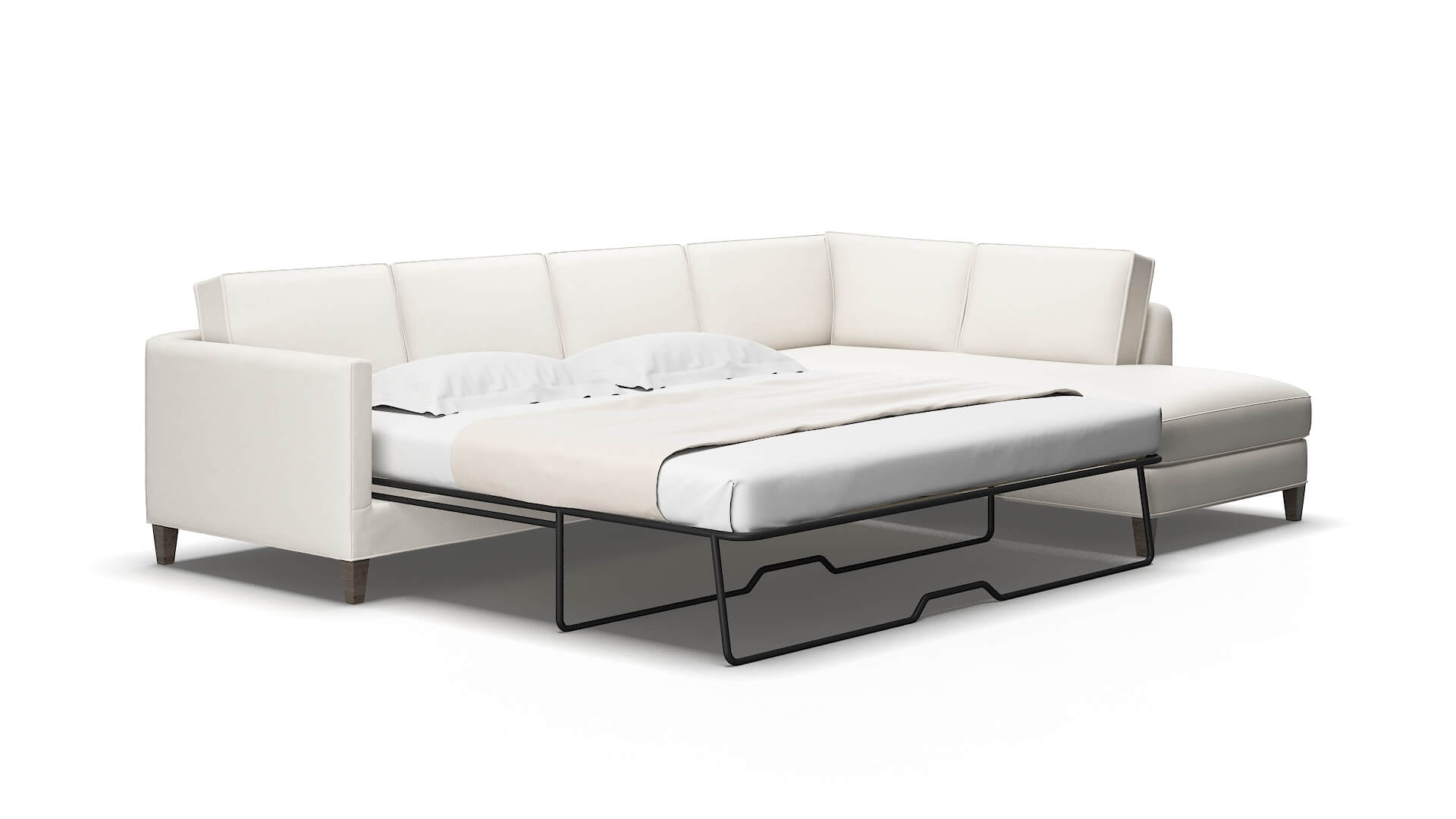 Alps Venice eggshell Panel sleeper Espresso Legs  2