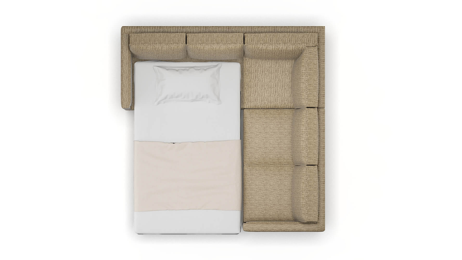 Alps Venus Mocha Sectional Sleeper Espresso legs 3