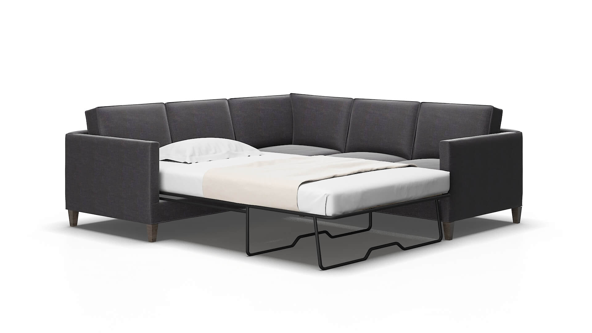 Alps Venus Onyx Sectional Sleeper Espresso legs 2