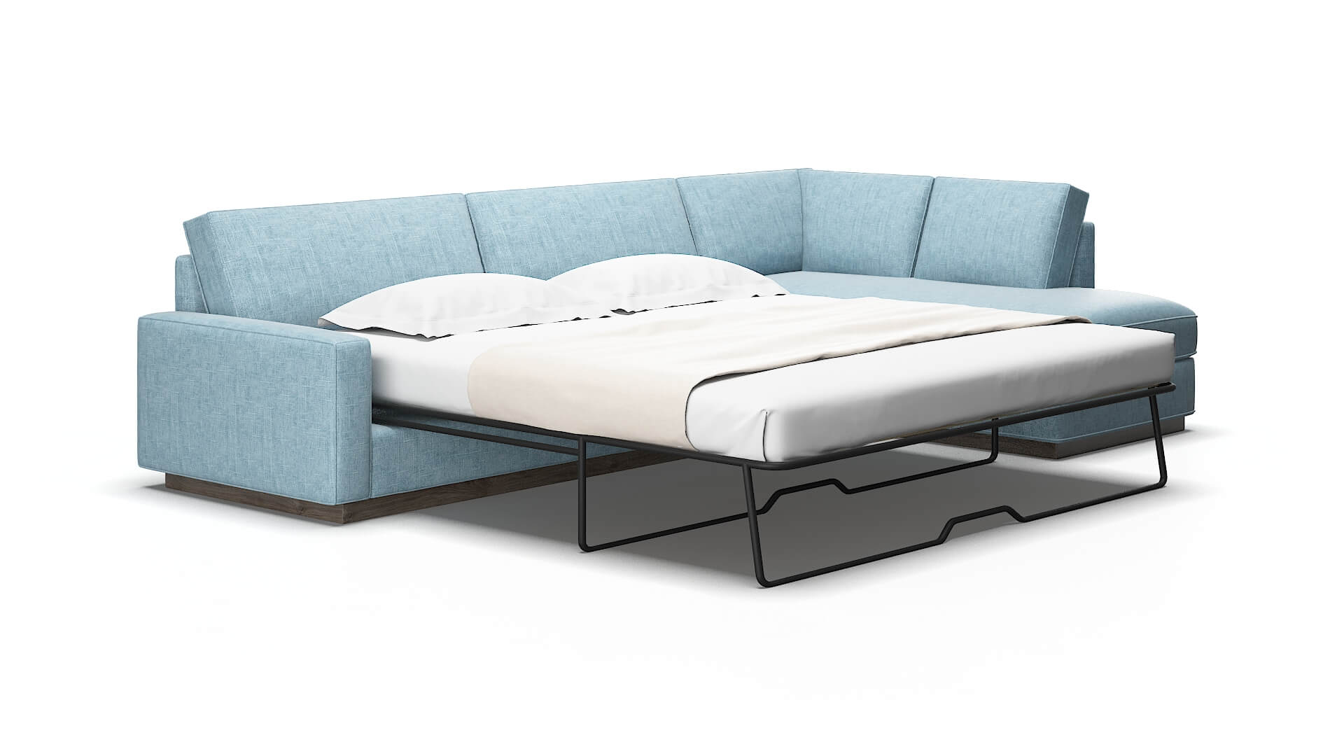 Alton Atlas turquoise Panel sleeper Espresso Legs  2