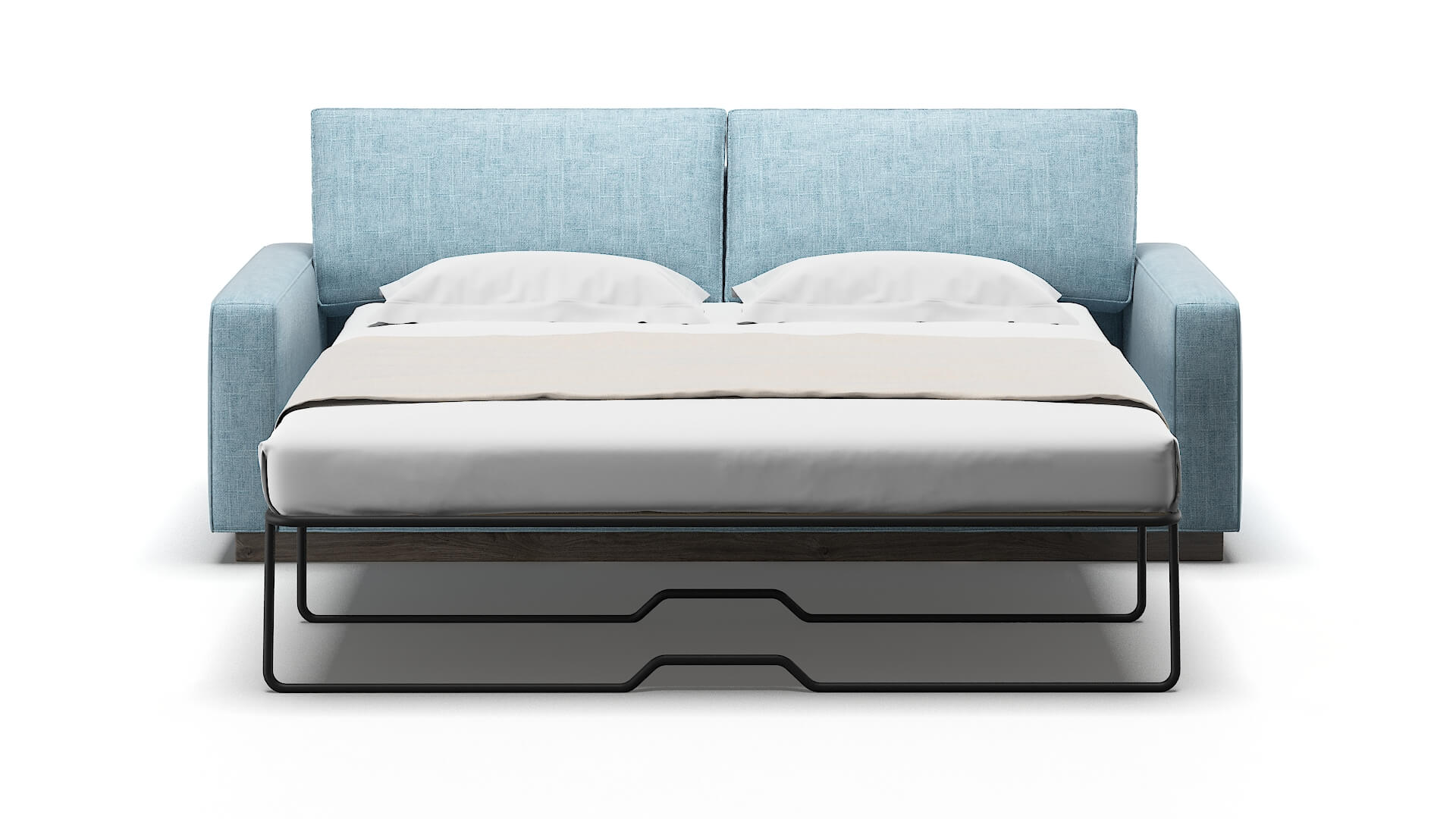 Alton Atlas Turquoise Sofa Sleeper Espresso legs 1