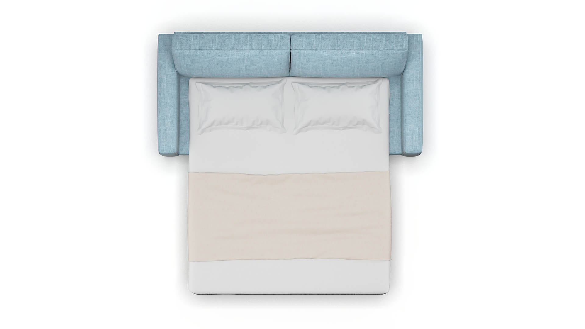 Alton Atlas Turquoise Sofa Sleeper Espresso legs 3