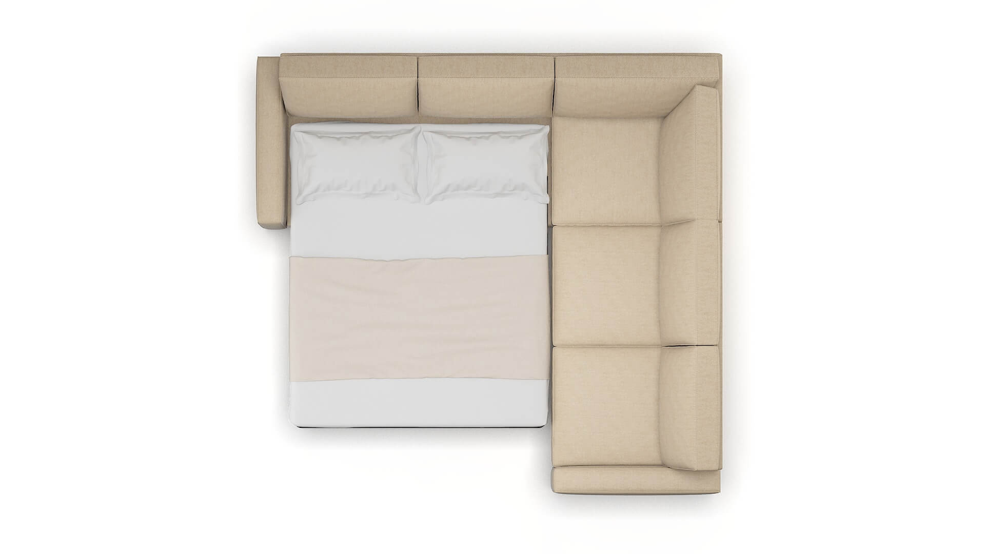 Alton Avenger Burlap Sectional Sleeper Espresso legs 3