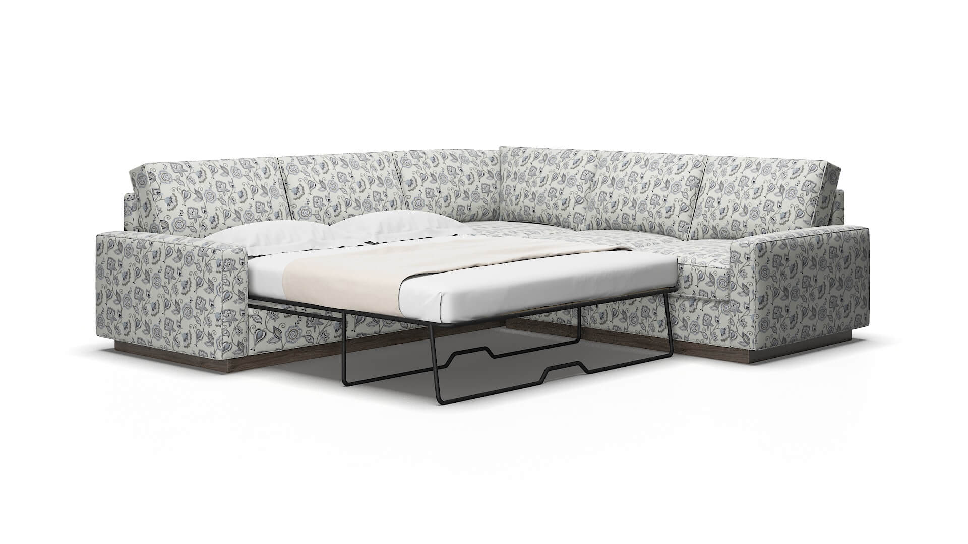 Alton Avignon sky Sectional sleeper Espresso Legs  2
