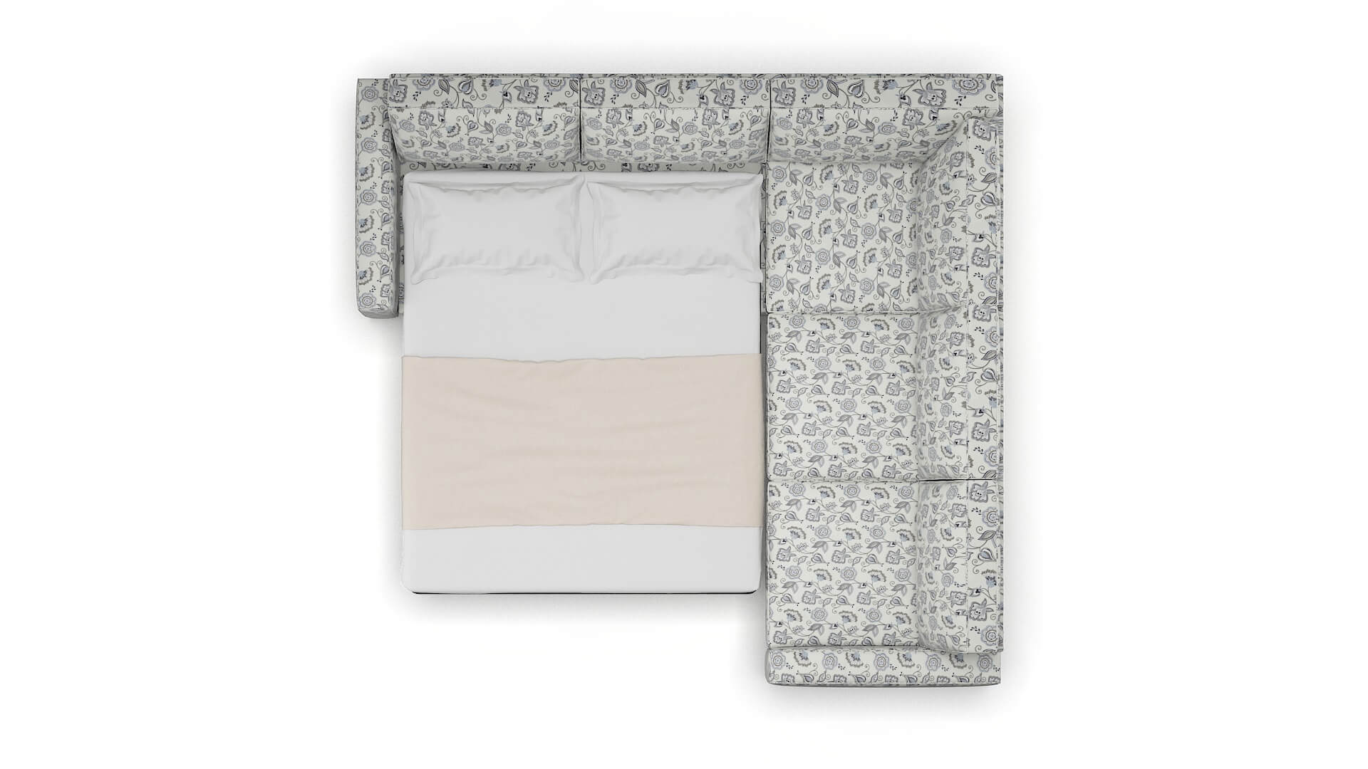 Alton Avignon Sky Sectional Sleeper Espresso legs 3