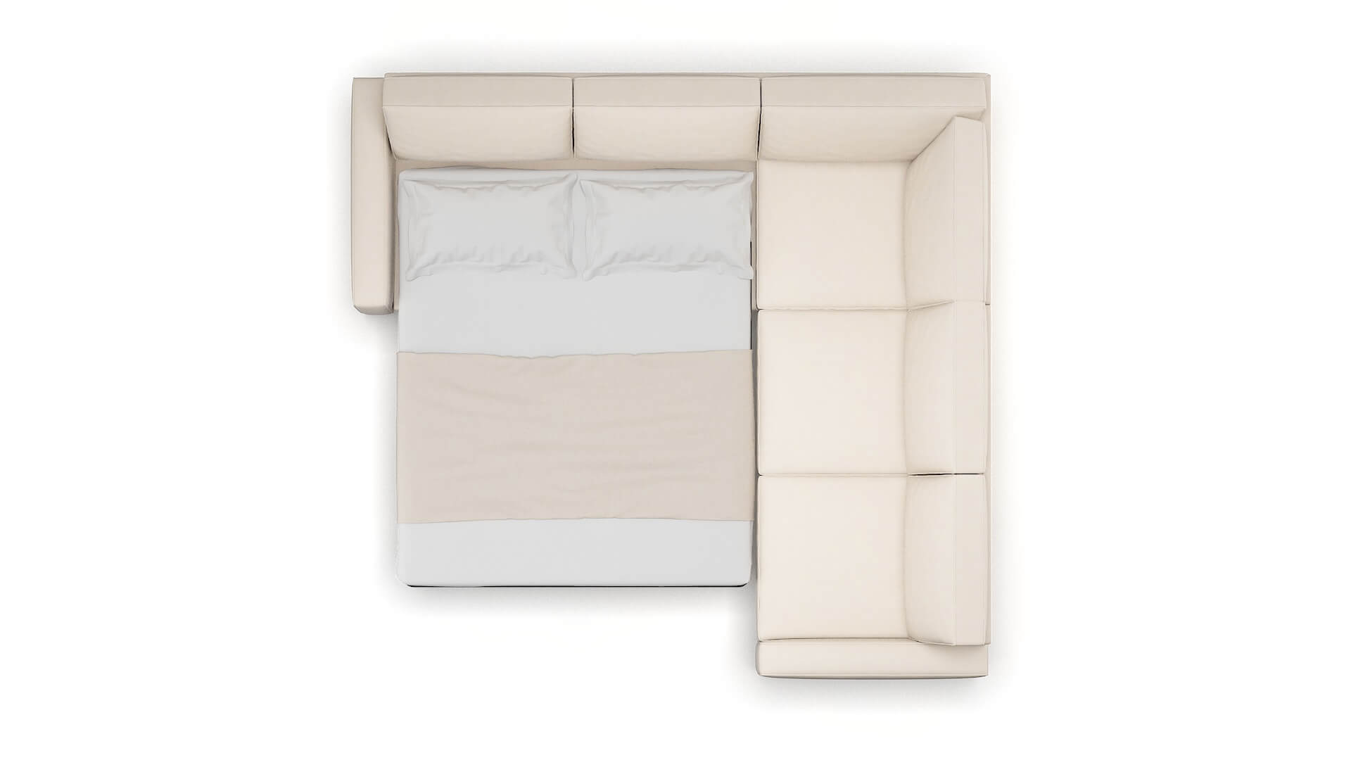 Alton Bella Buckwheat Sectional Sleeper Espresso legs 3