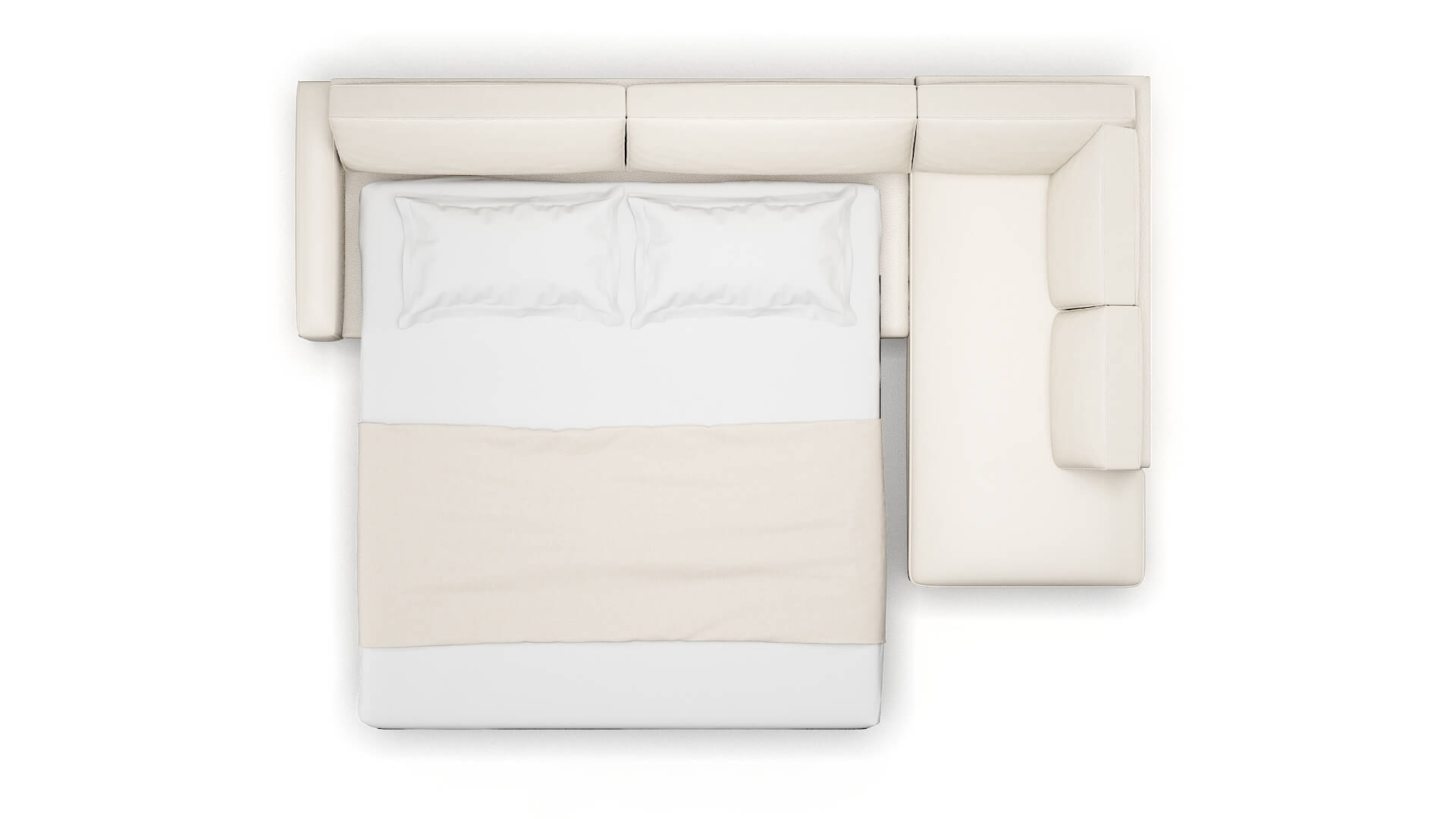 Alton Blanche Milky Panel Sleeper Espresso legs 3