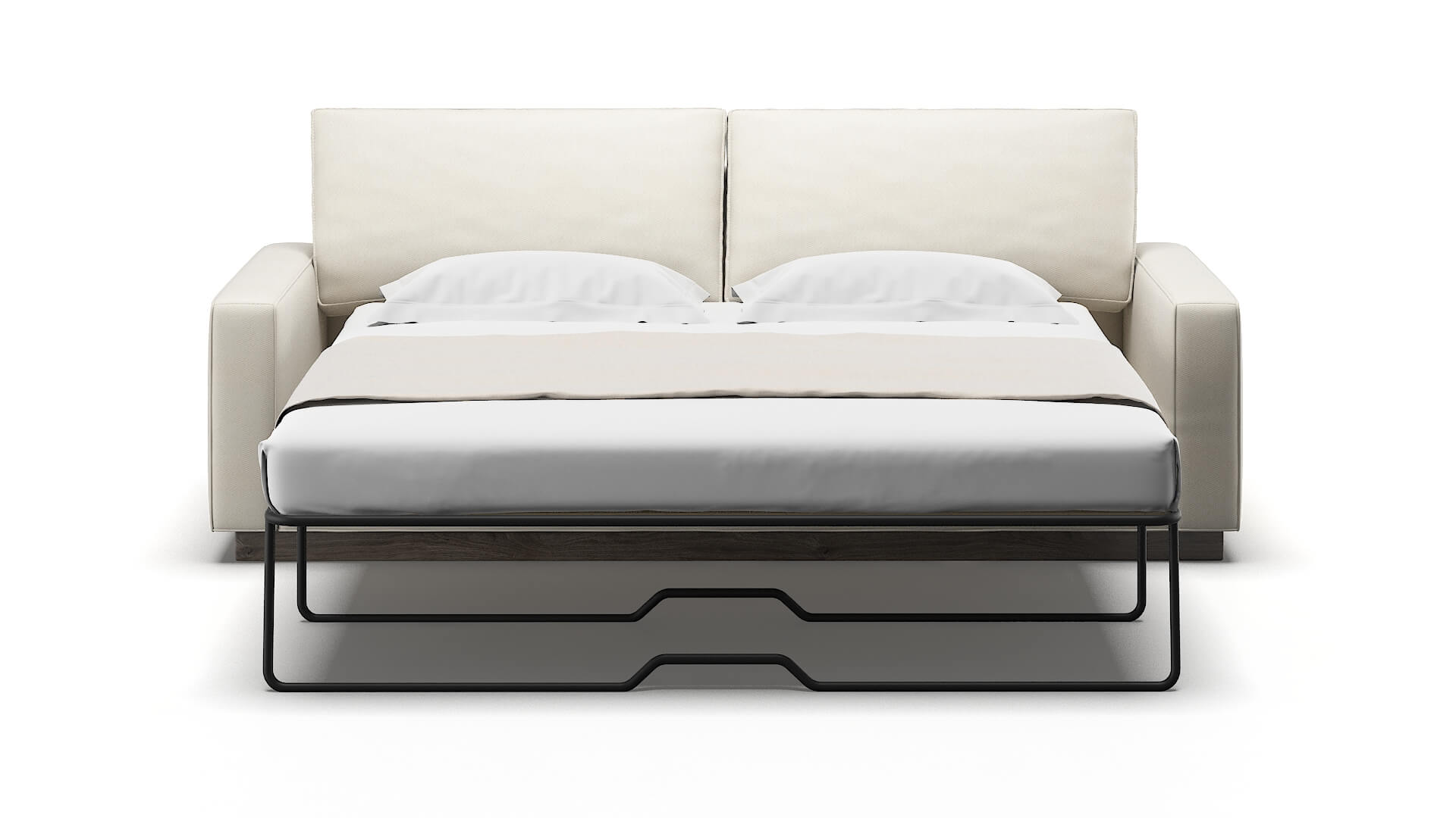 Alton Bungalow Ivory Sofa Sleeper Espresso legs 1