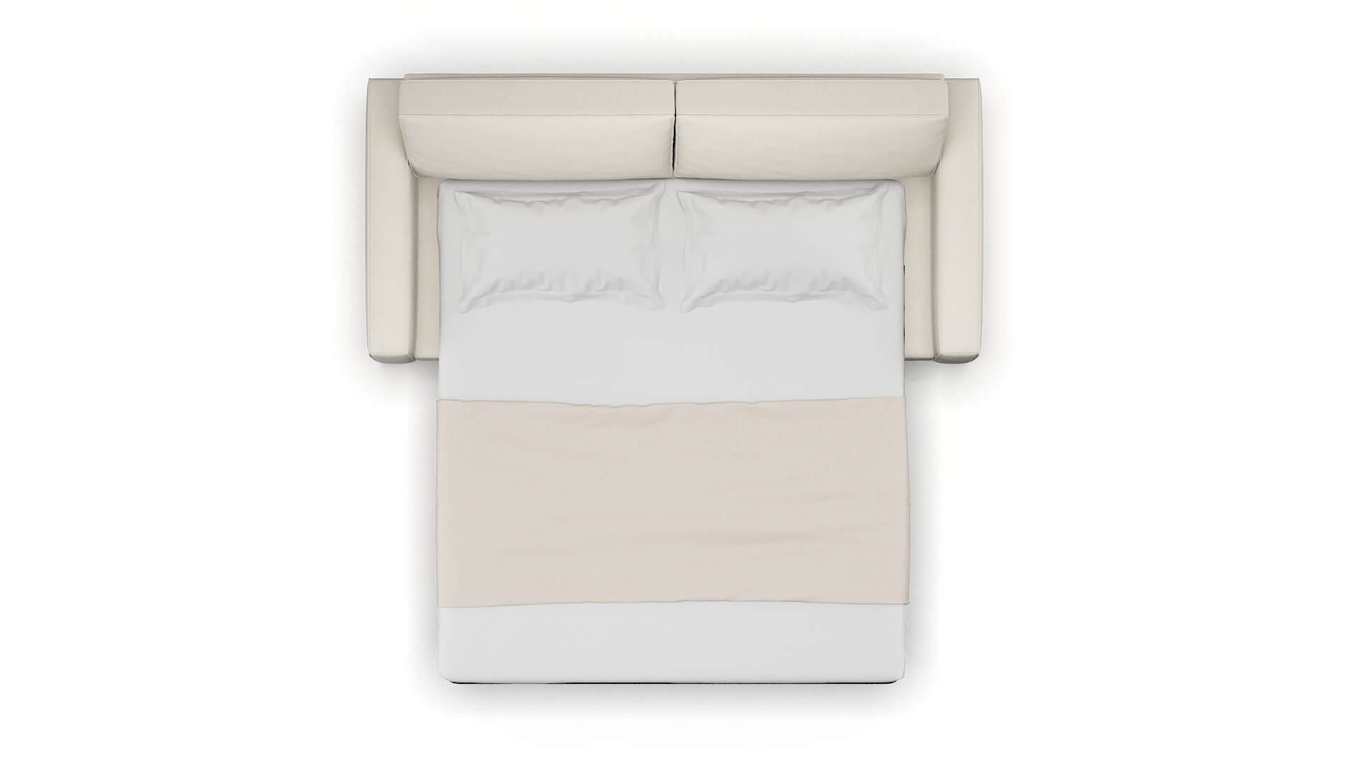 Alton Bungalow Ivory Sofa Sleeper Espresso legs 3