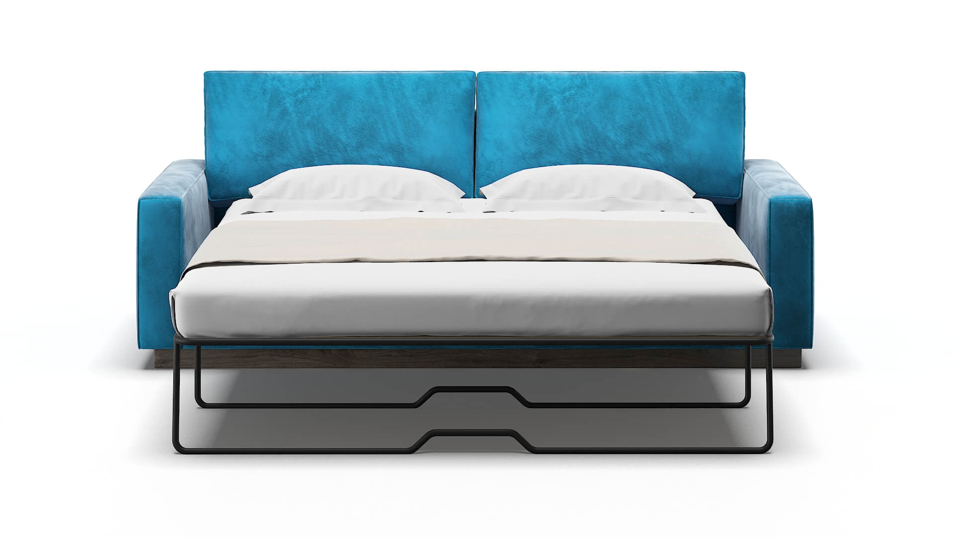 Alton Buzz Teal Sofa Sleeper Espresso legs 1