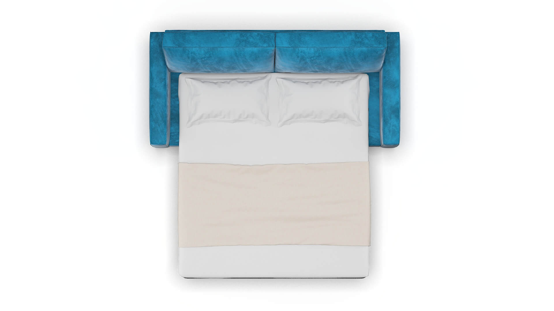 Alton Buzz Teal Sofa Sleeper Espresso legs 3