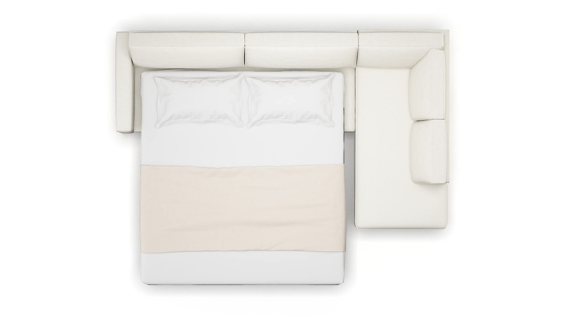 Alton Catalina Ivory Panel Sleeper Espresso legs 3