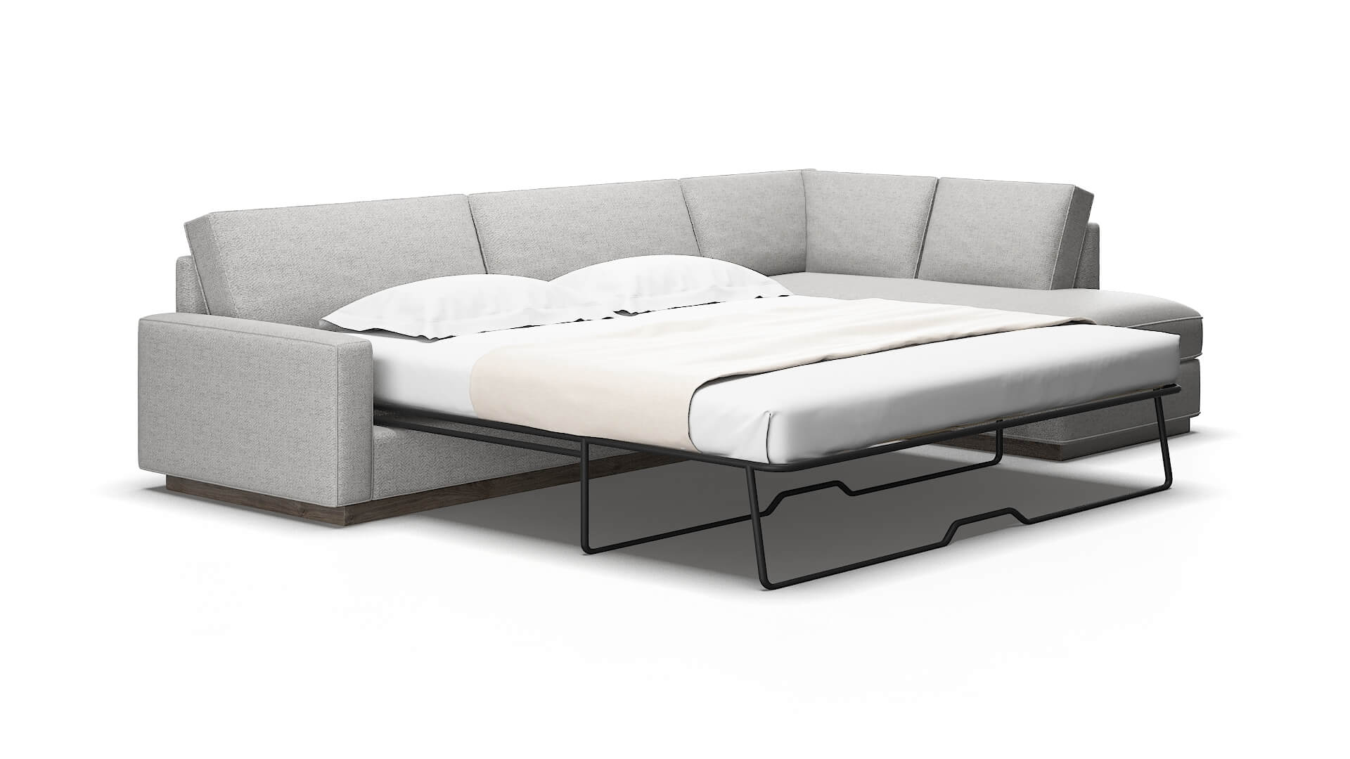 Alton Catalina Silver Panel Sleeper espresso legs 2
