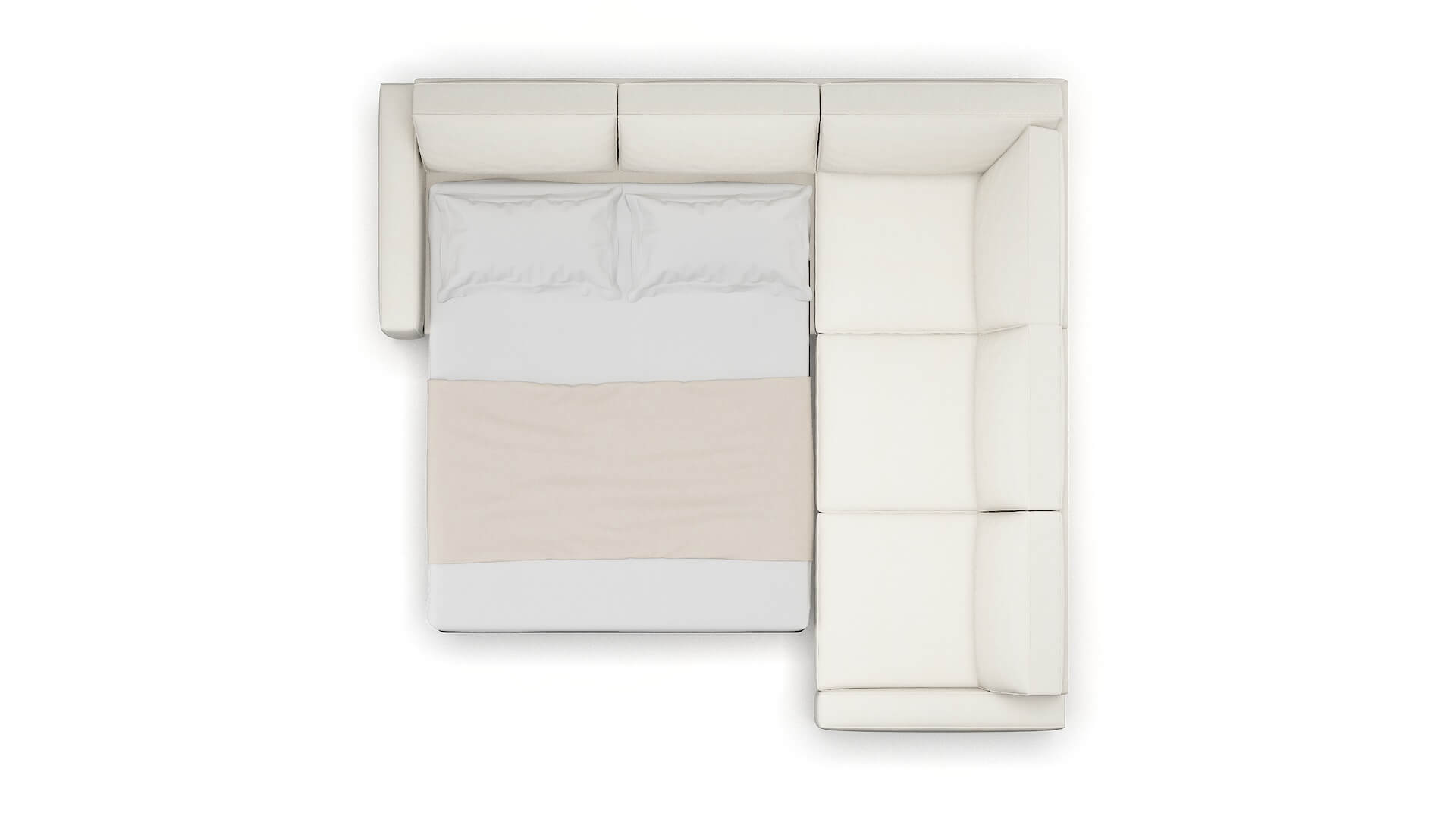 Alton Chance Bone Sectional Sleeper Espresso legs 3