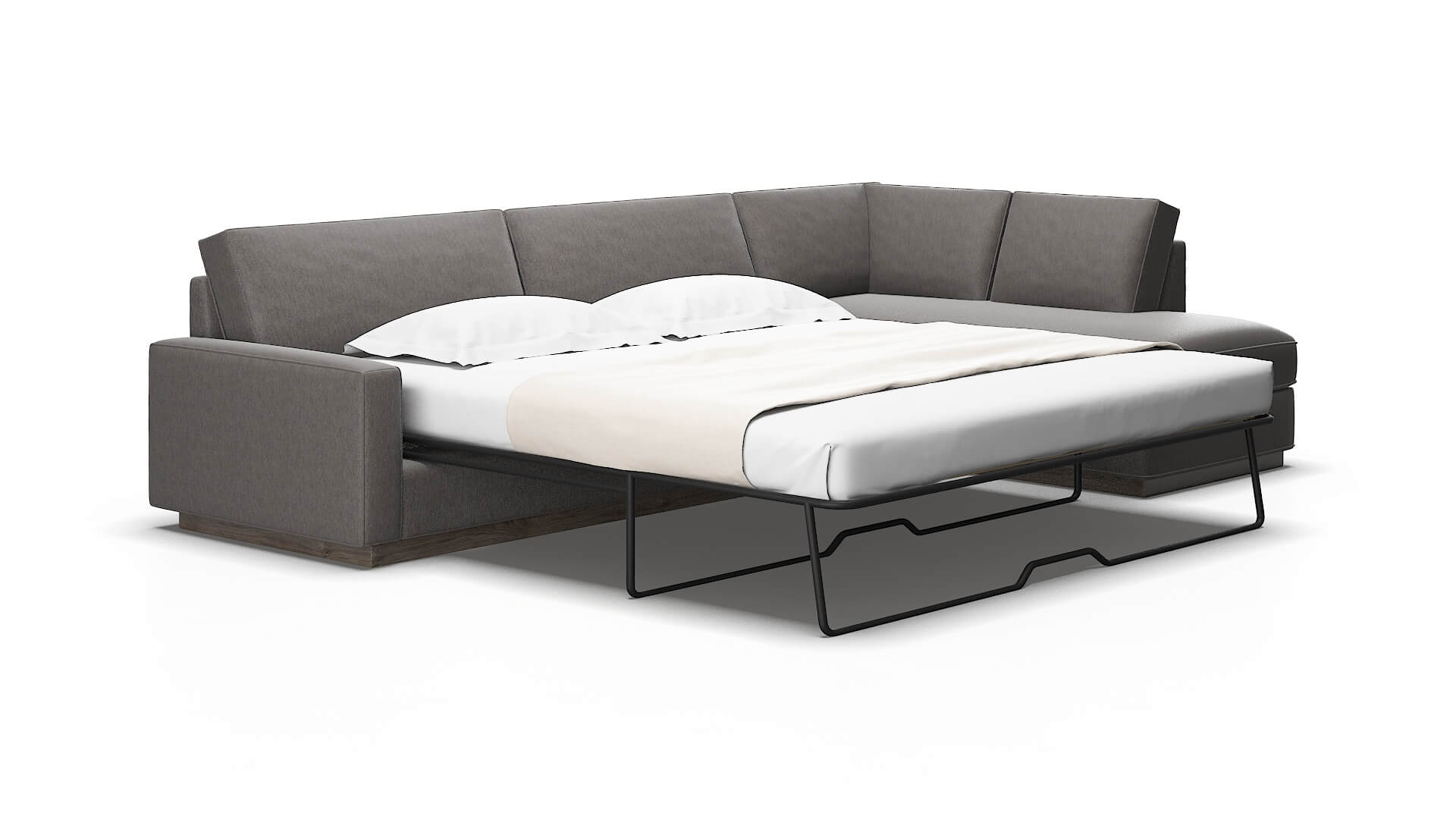 Alton Cosmo Charcoal Panel Sleeper Espresso legs 2