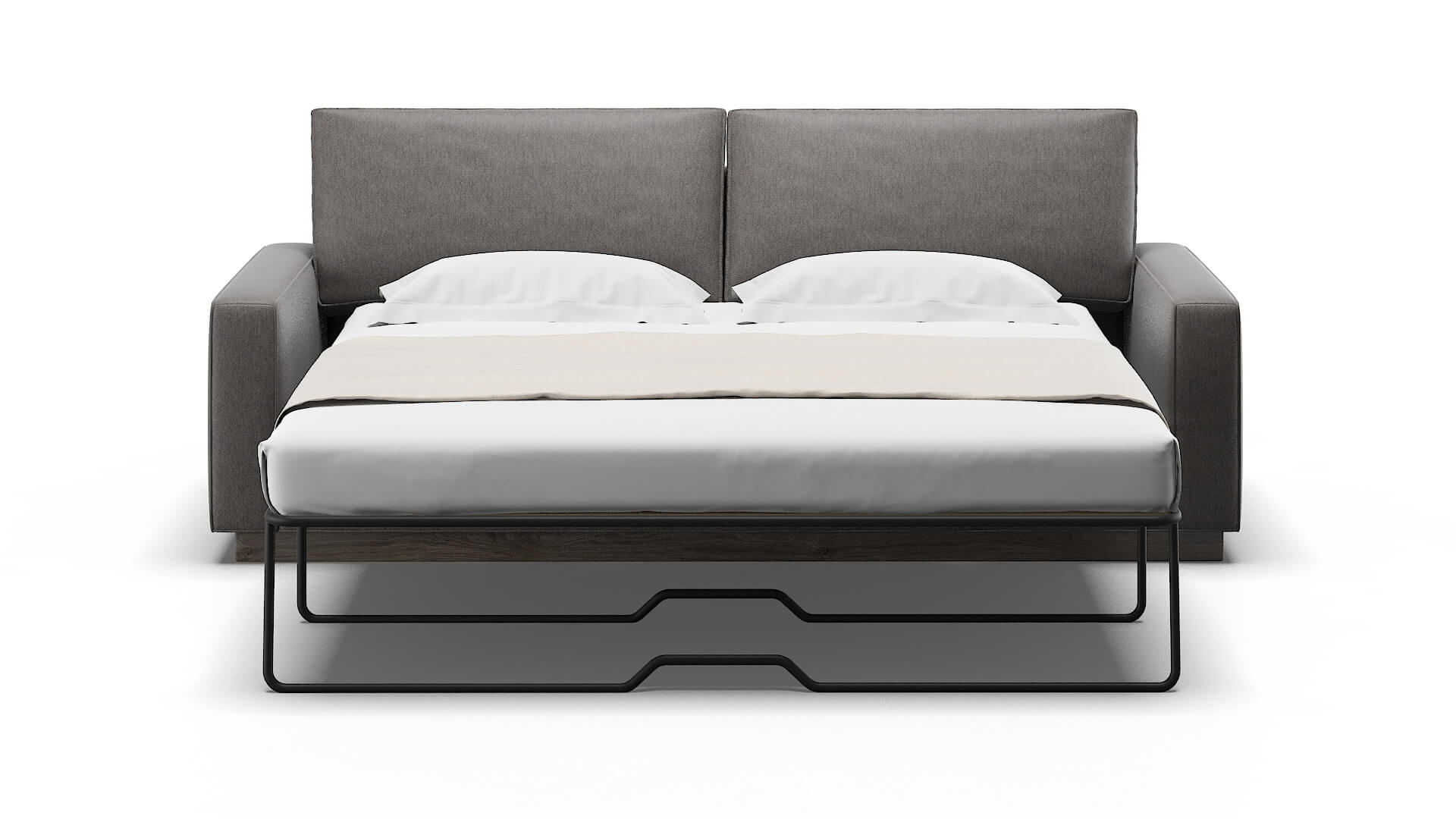 Alton Cosmo Charcoal Sofa Sleeper Espresso legs 1