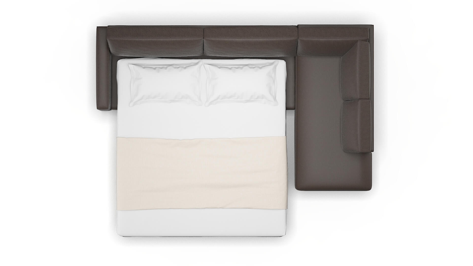 Alton Cosmo Chocolate Panel Sleeper Espresso legs 3