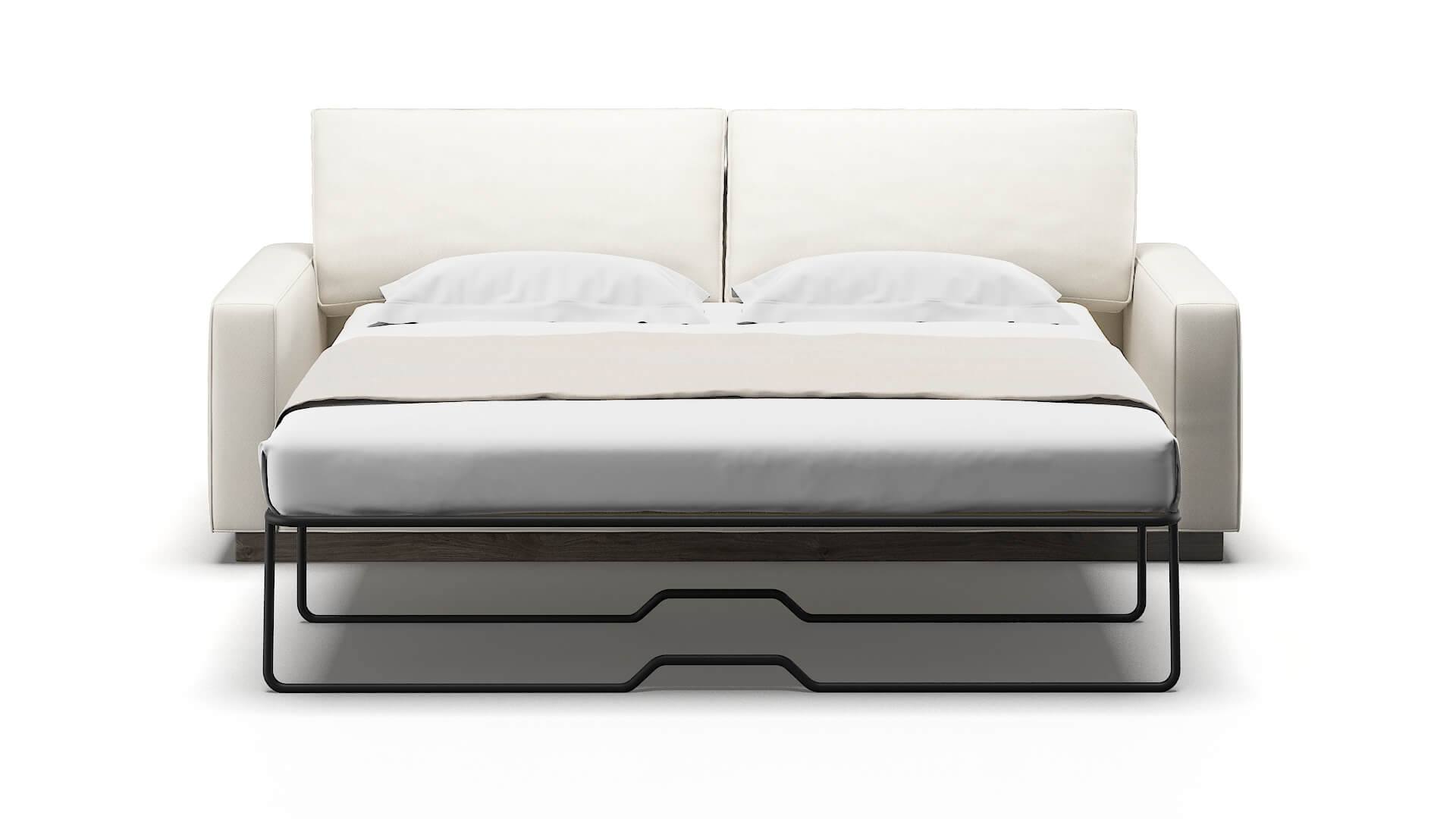 Alton Cosmo Ivory Sofa Sleeper Espresso legs 1