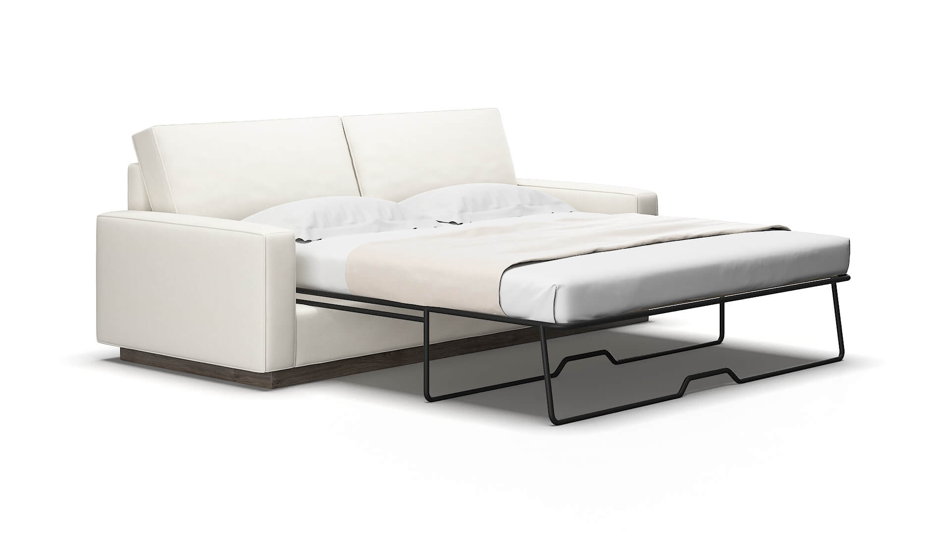 Alton Cosmo Ivory Sofa Sleeper Espresso legs 2