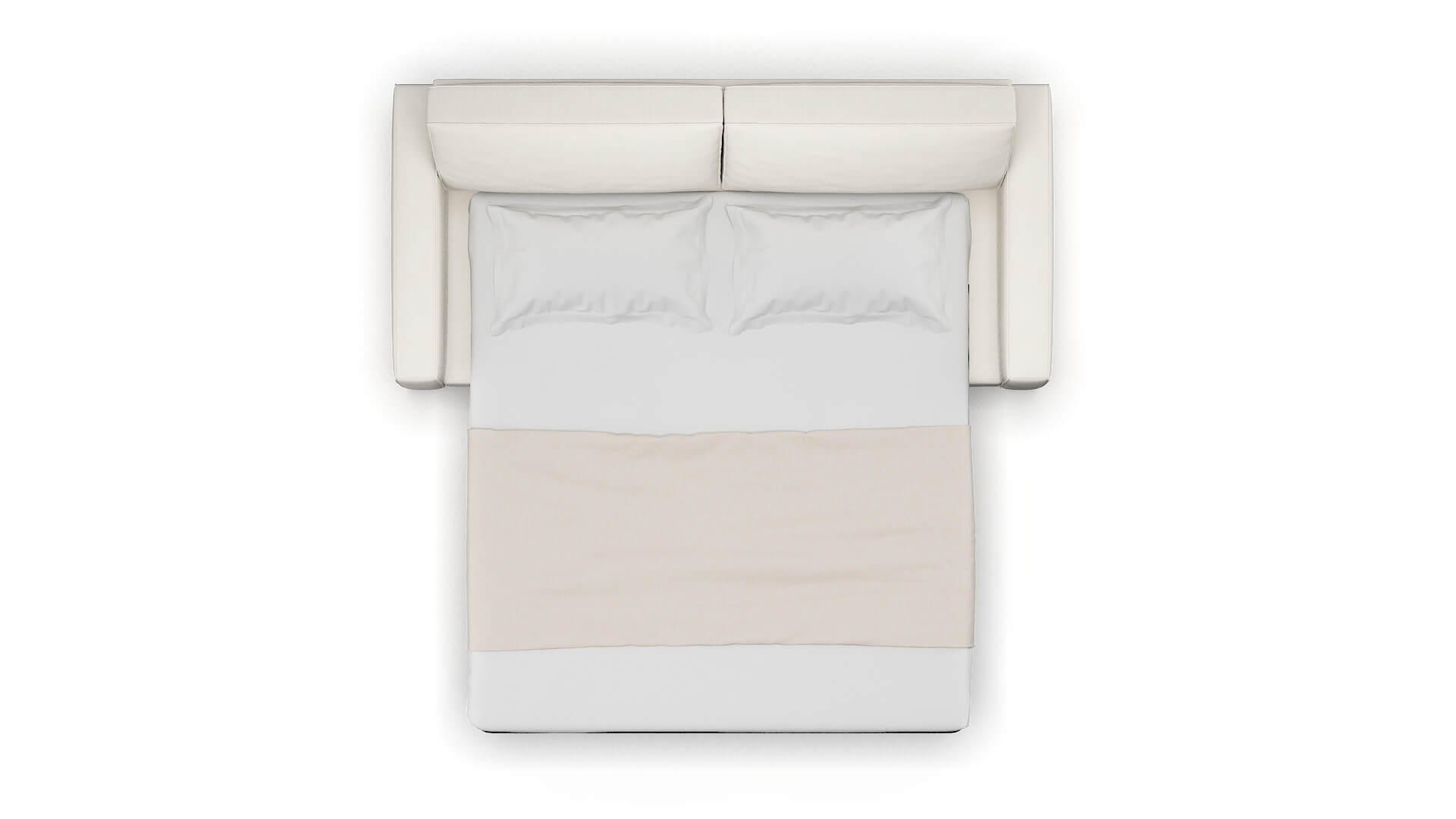 Alton Cosmo Ivory Sofa Sleeper Espresso legs 3