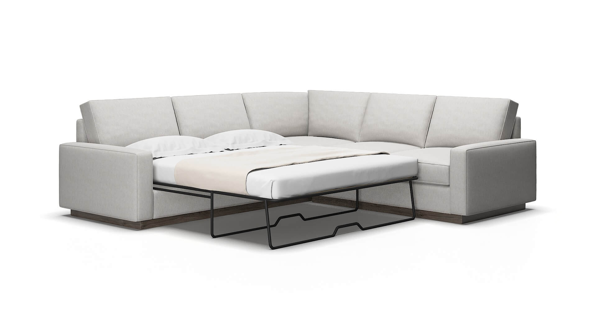 Alton Cosmo silver Sectional sleeper Espresso Legs  2