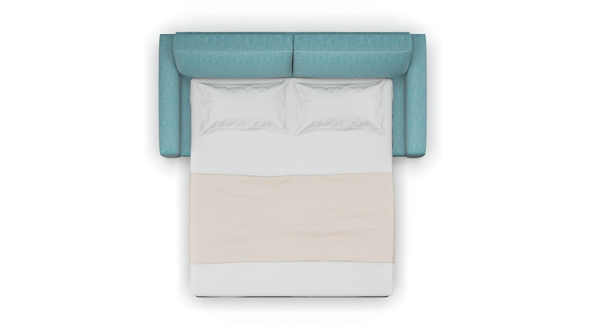 Alton Cosmo Turquoise Sofa Sleeper Espresso legs 3