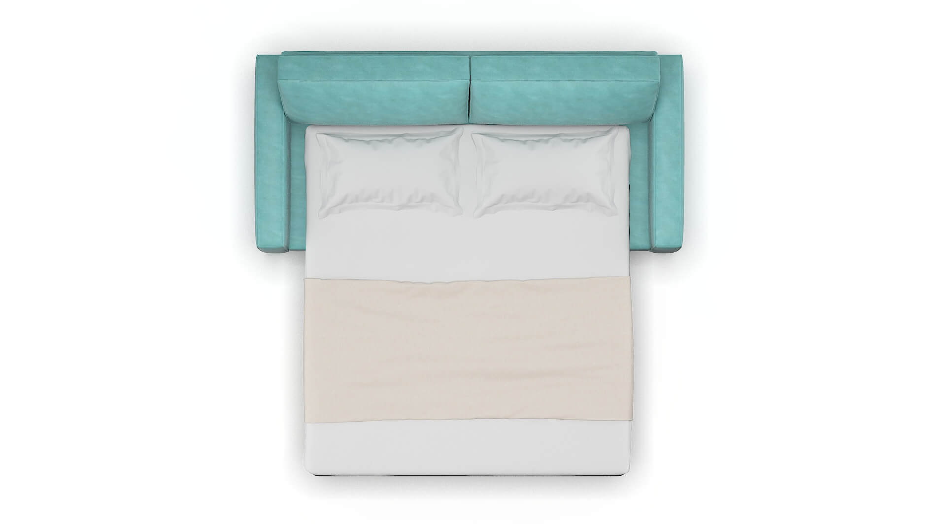 Alton Curious Turquoise Sofa Sleeper Espresso legs 3