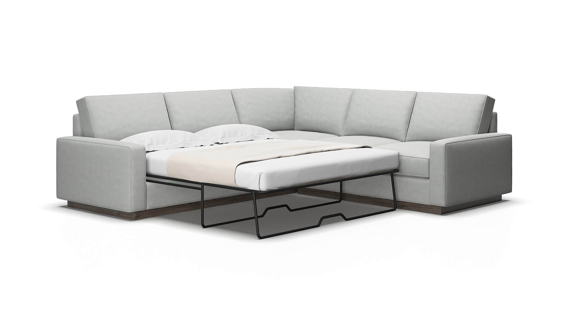 Alton Dawson Platinum Sectional Sleeper Espresso legs 2
