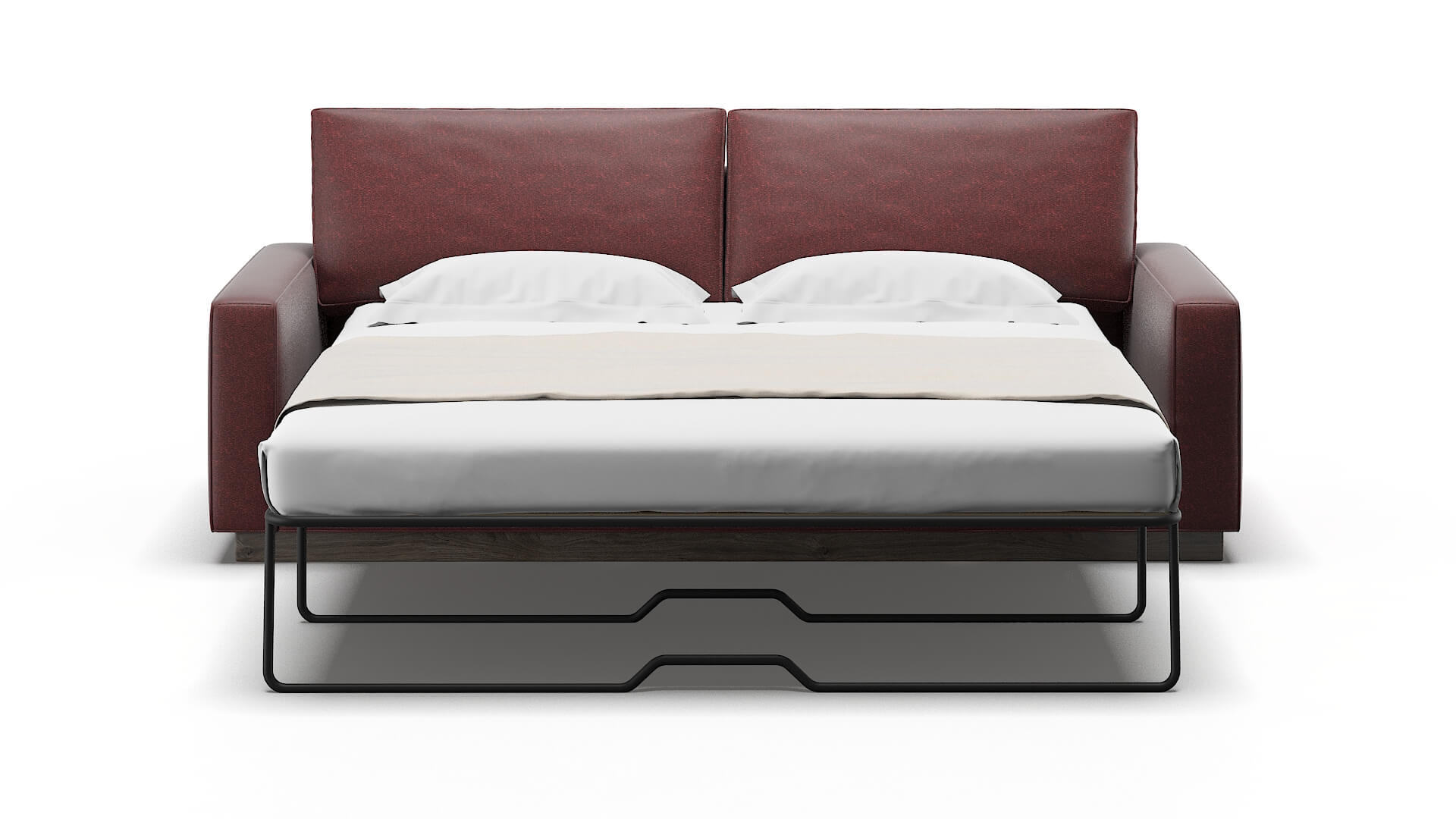 Alton Derby Berry Sofa Sleeper Espresso legs 1