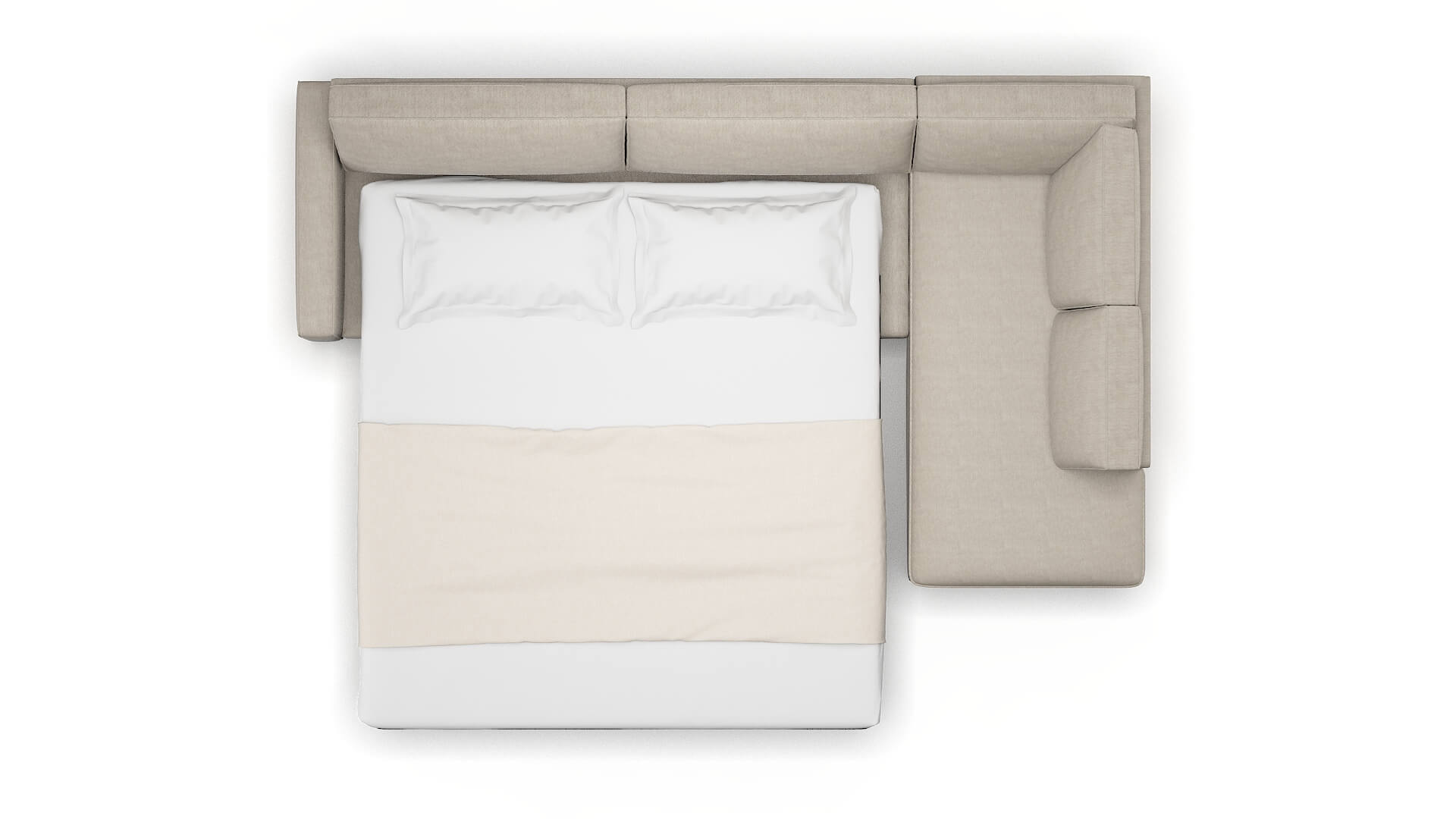 Alton Derby Linen Panel Sleeper Espresso legs 3