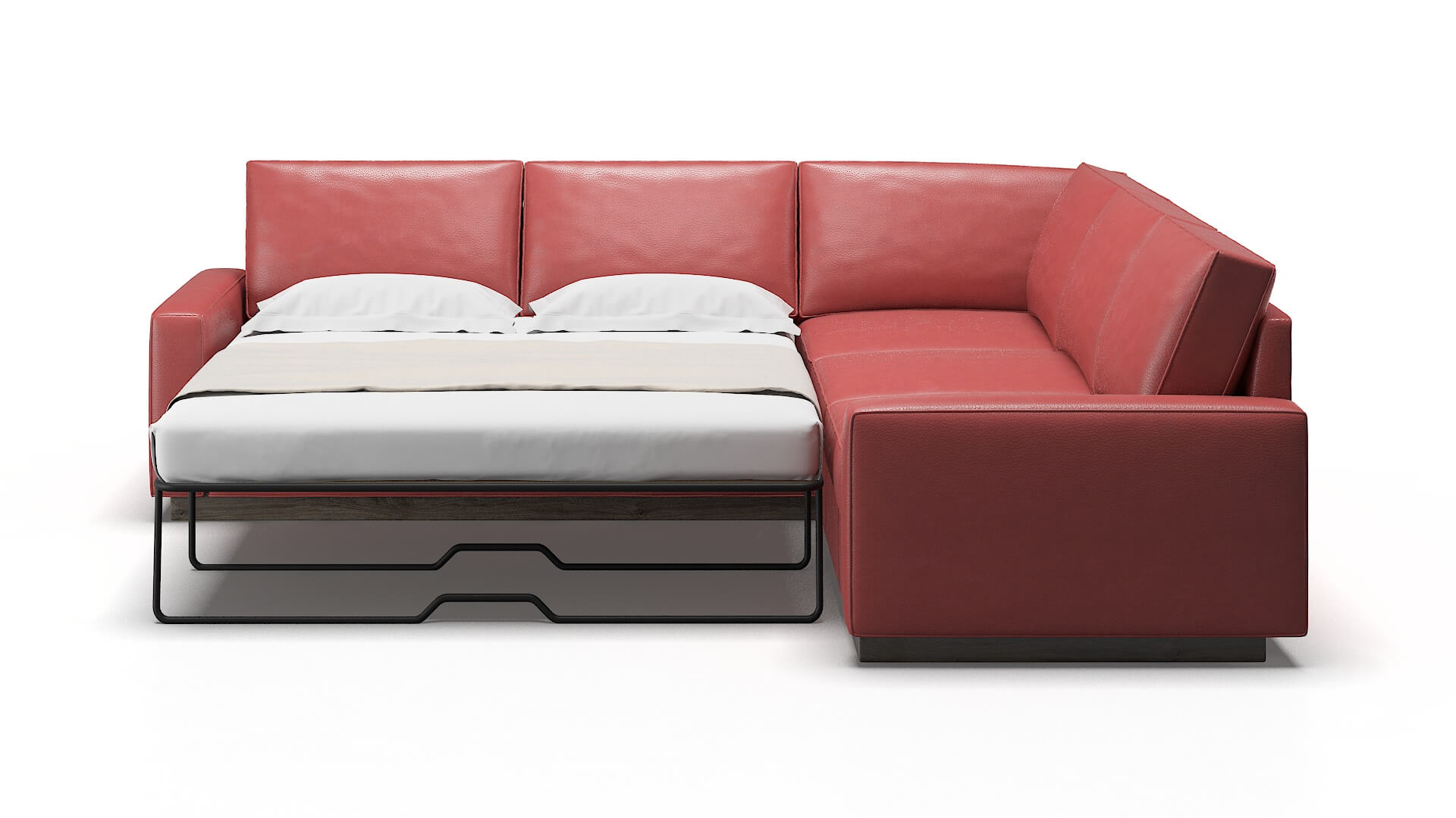 Alton Dillion Cordovan Sectional Sleeper Espresso legs 1