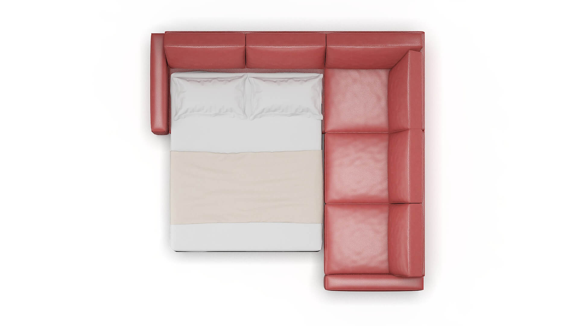 Alton Dillion Cordovan Sectional Sleeper Espresso legs 3