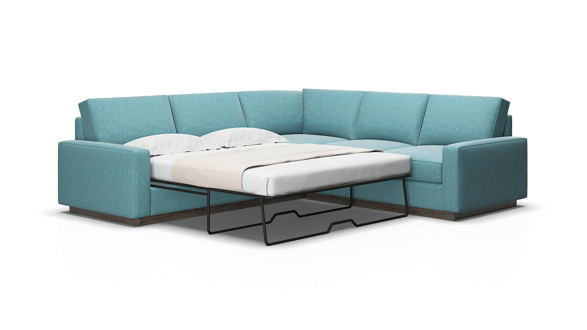 Alton Dream_d Peacock Sectional Sleeper espresso legs 2