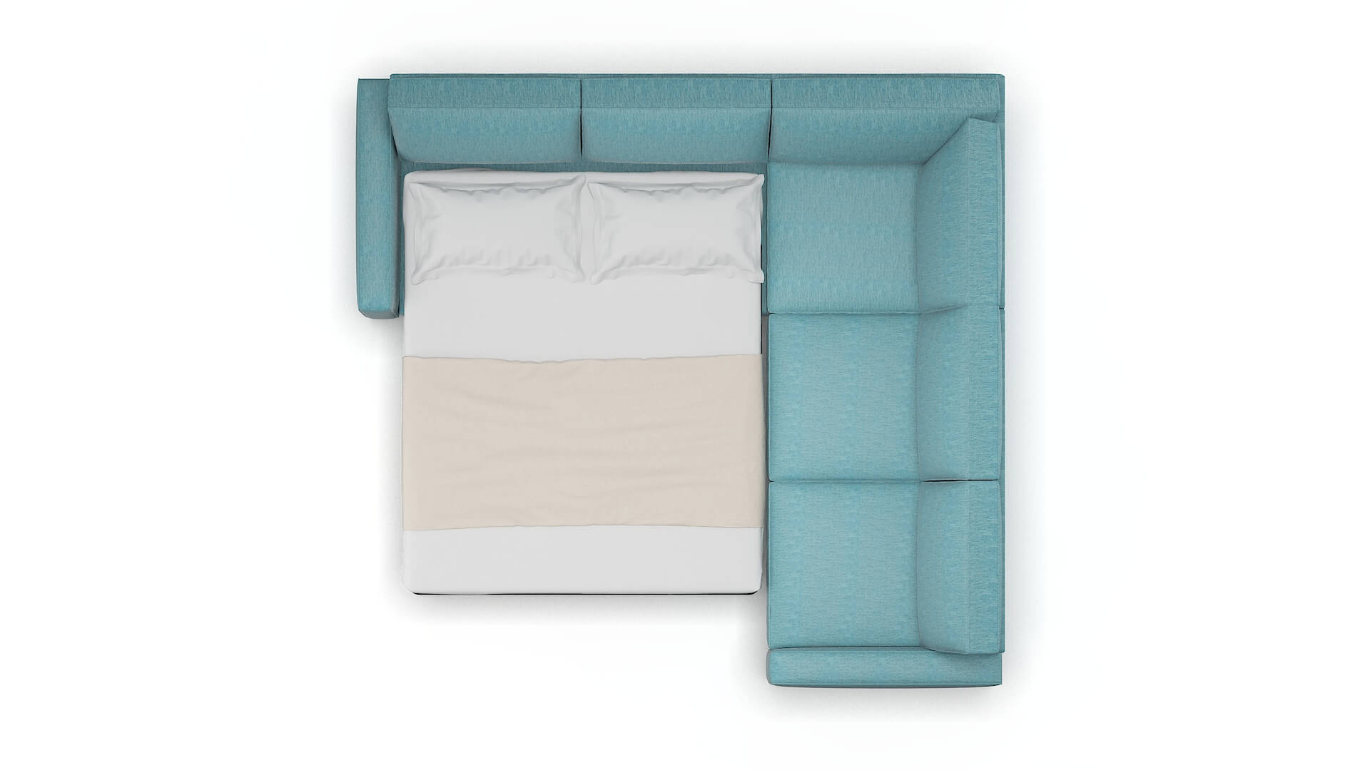 Alton Dream_d Peacock Sectional Sleeper Espresso legs 3