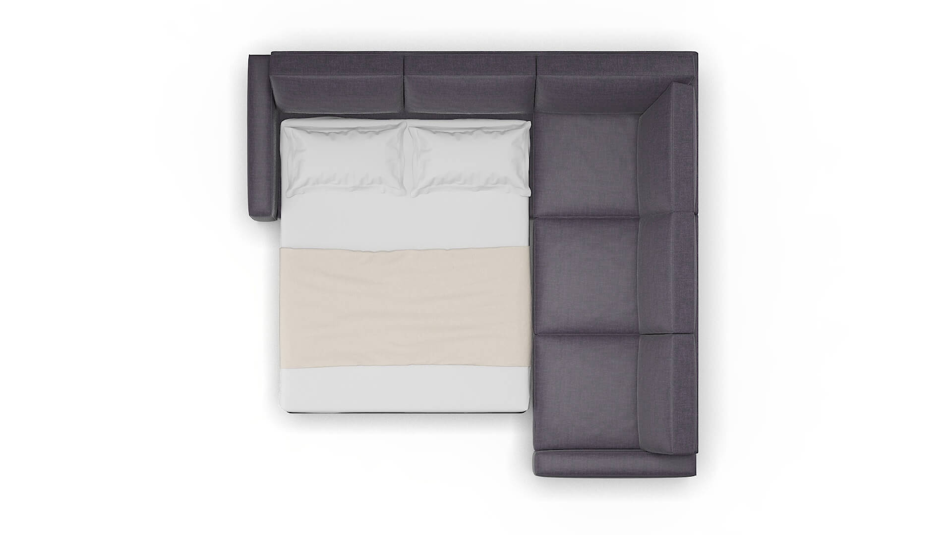 Alton Durham Ink Sectional Sleeper Espresso legs 3