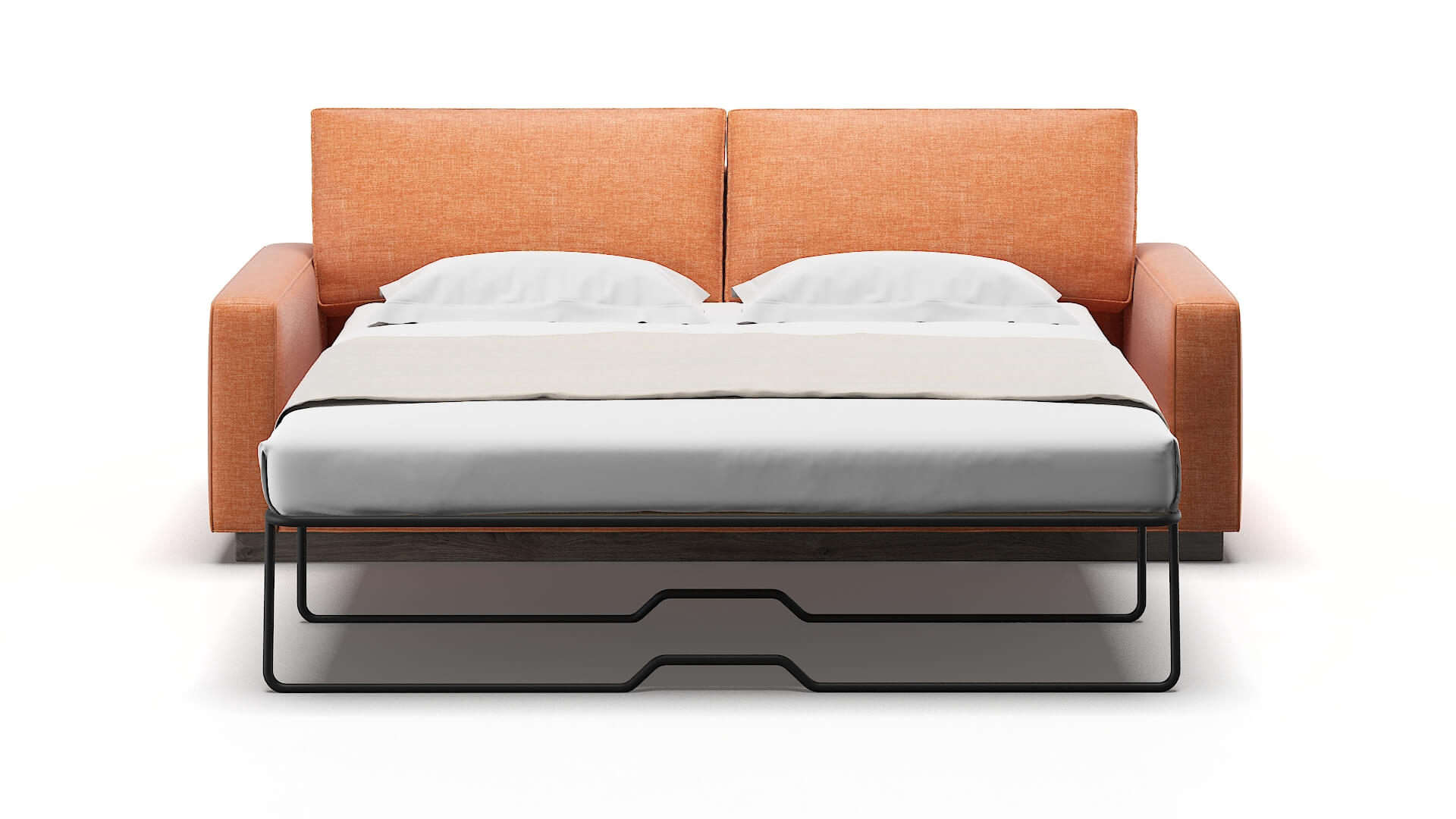 Alton Durham Tangerine Sofa Sleeper Espresso legs 1