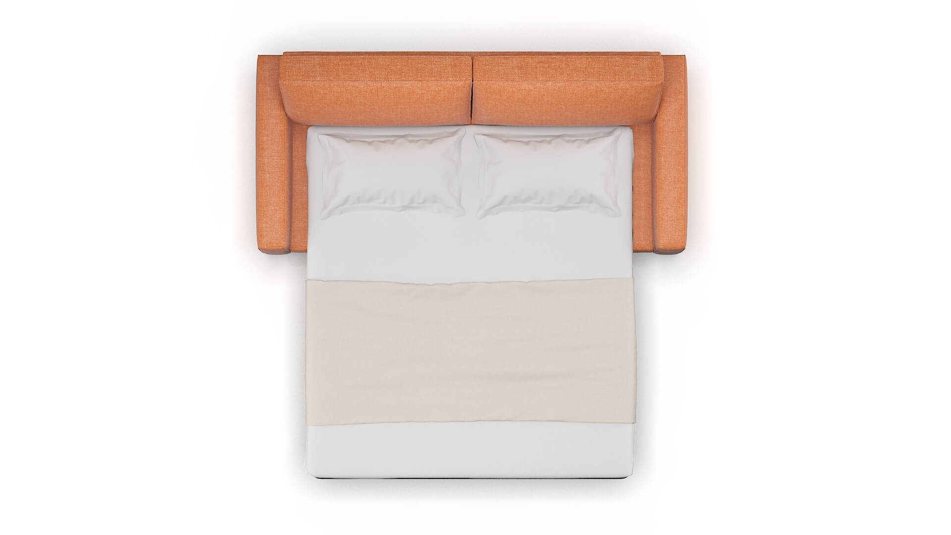 Alton Durham Tangerine Sofa Sleeper Espresso legs 3