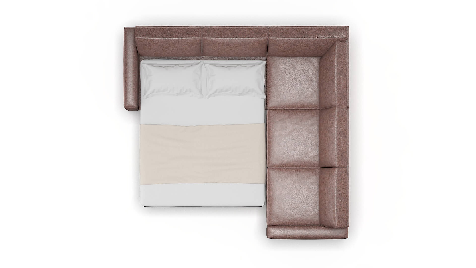 Alton Ford Brown Sectional Sleeper Espresso legs 3