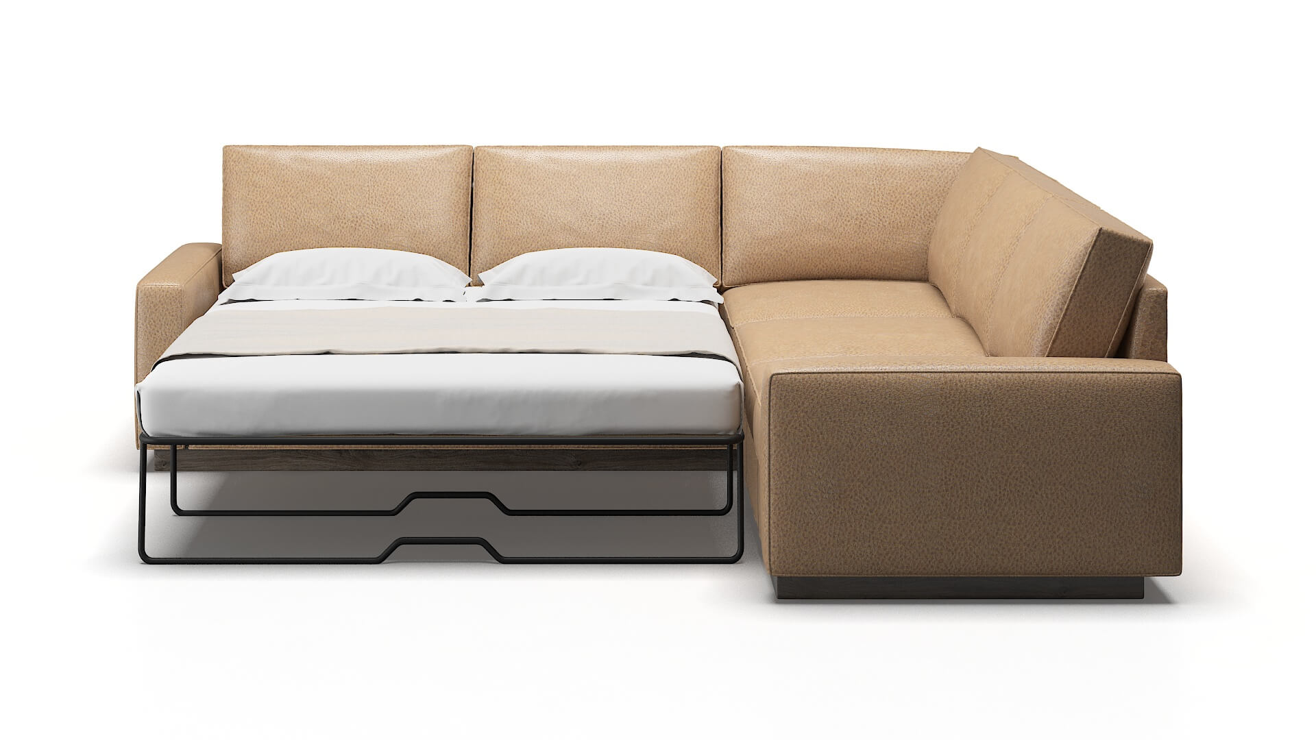 Alton Ford Dune Sectional Sleeper Espresso legs 1