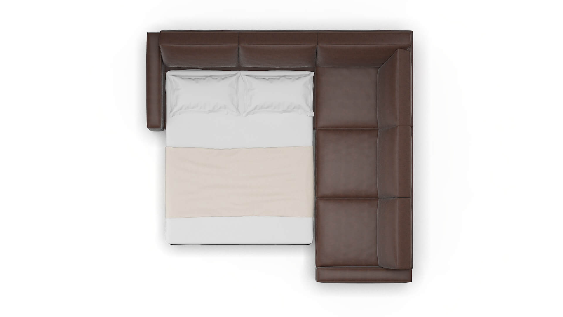 Alton Insight Cafe Sectional Sleeper Espresso legs 3