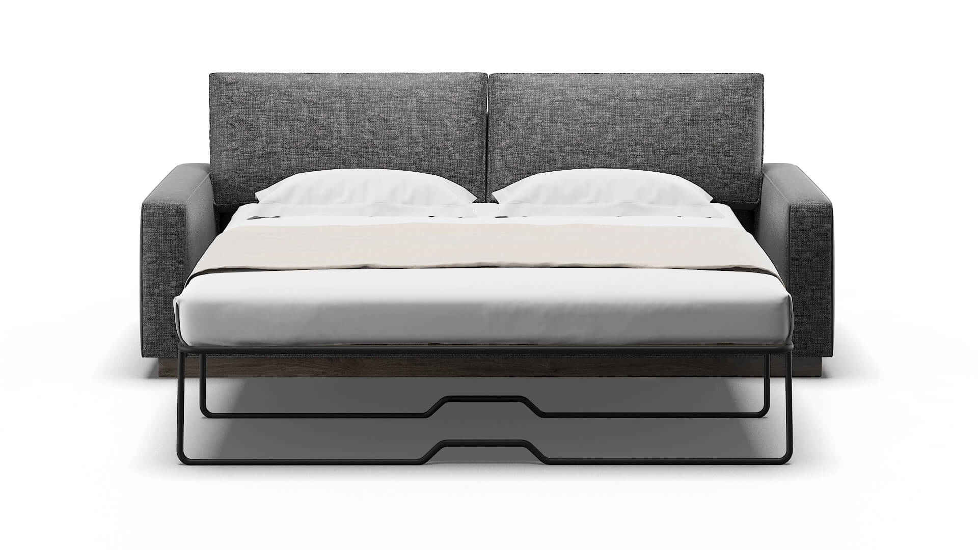 Alton Insight Charcoal Sofa Sleeper Espresso legs 1