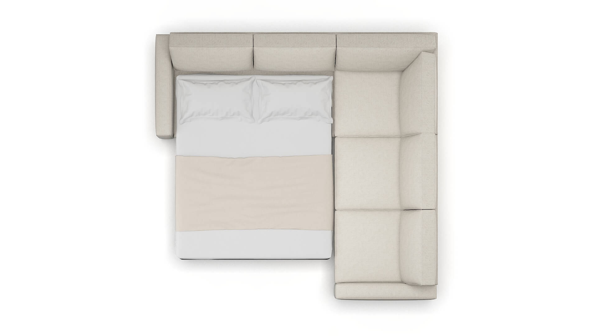 Alton Insight Dove Sectional Sleeper Espresso legs 3