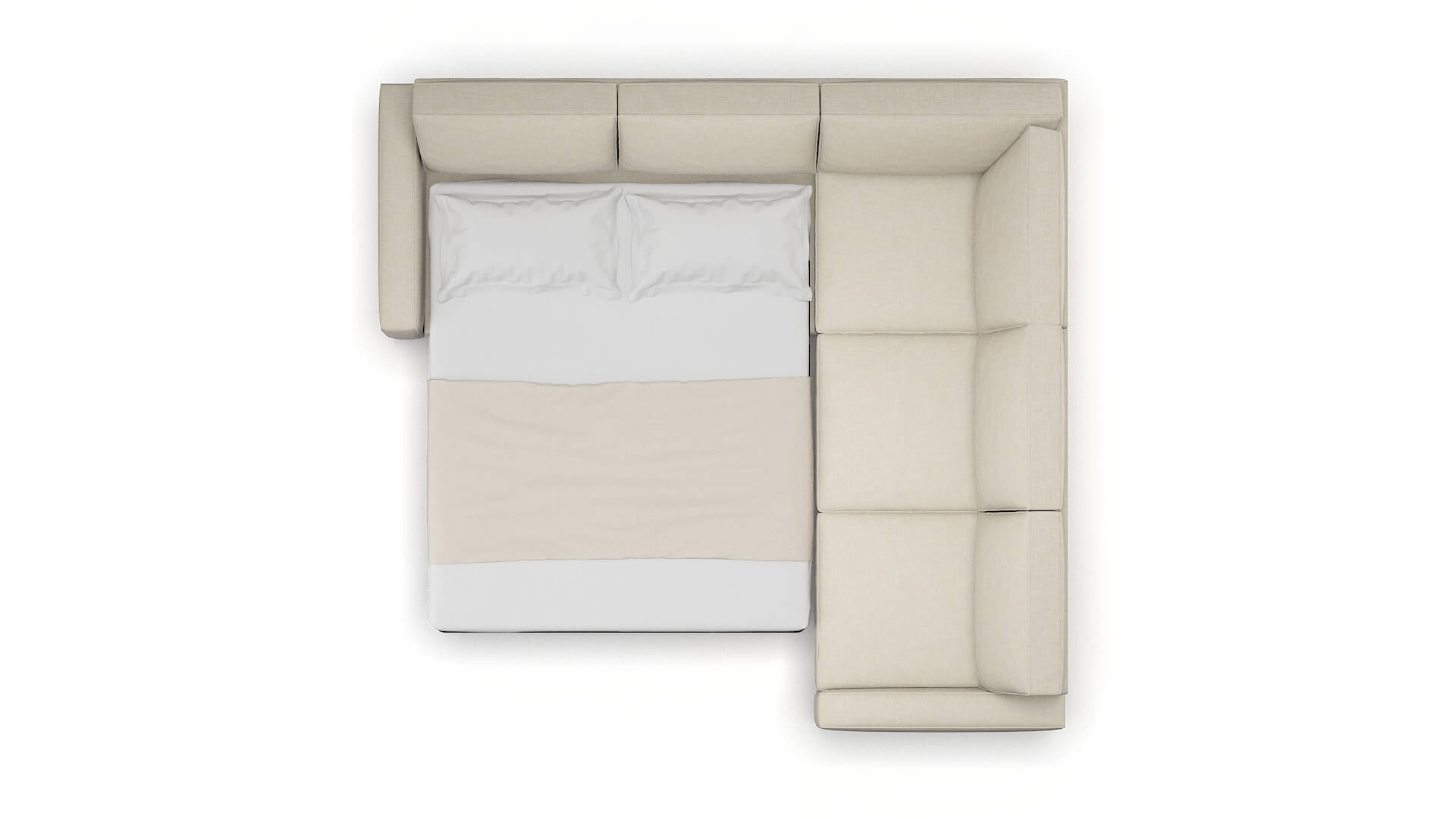 Alton Keylargo Almond Sectional Sleeper Espresso legs 3