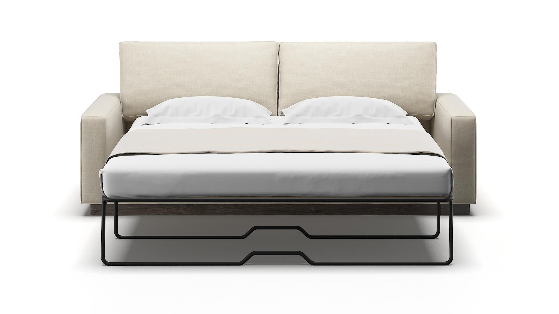 Alton Keylargo Almond Sofa Sleeper Espresso legs 1