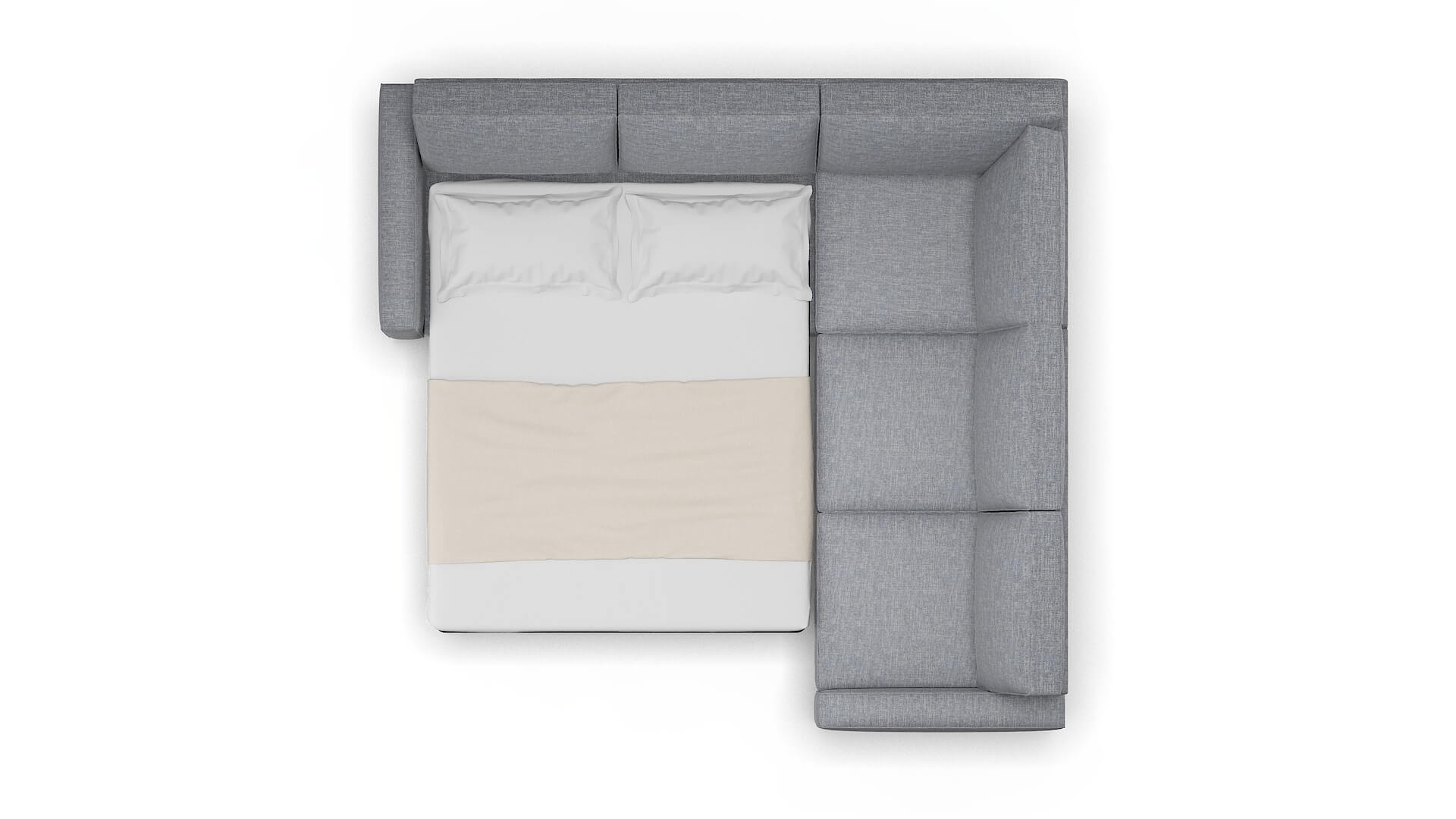 Alton Keylargo Ash Sectional Sleeper Espresso legs 3