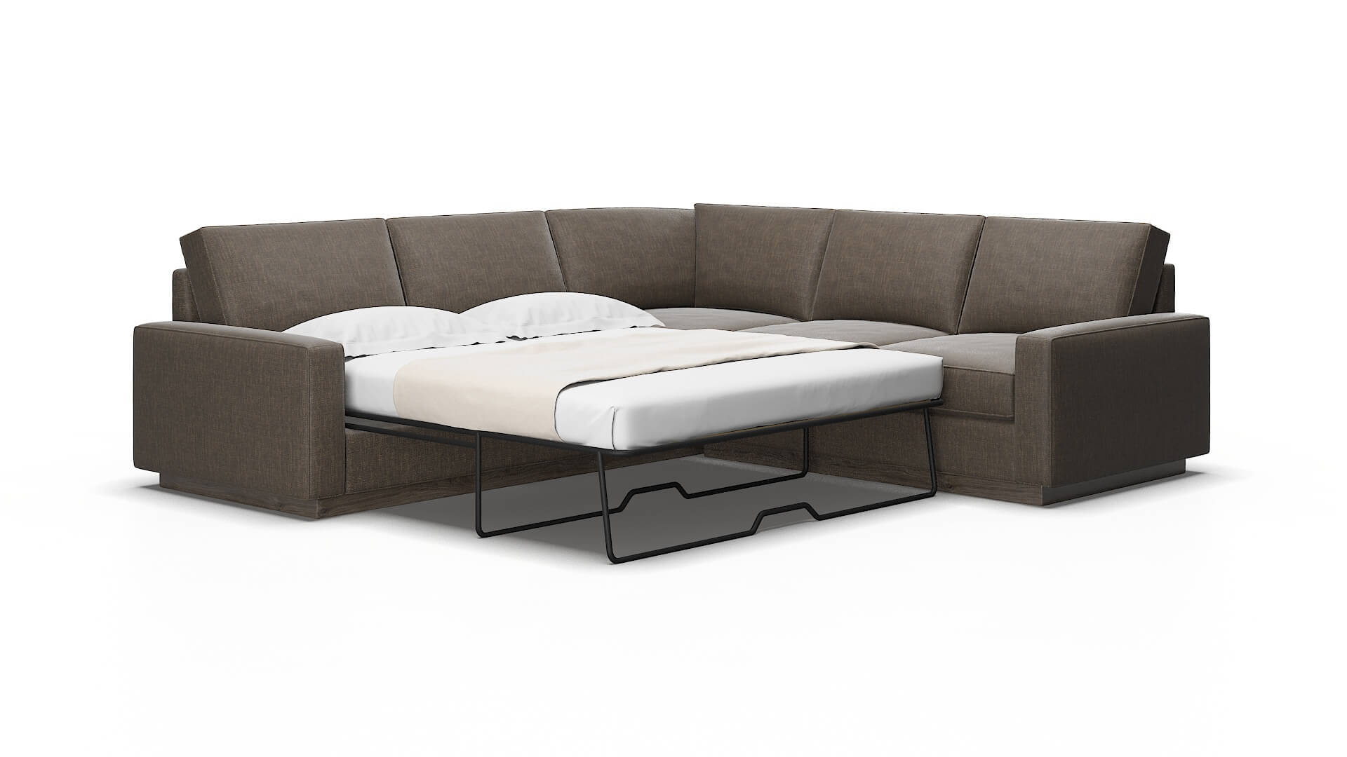 Alton Keylargo bark Sectional sleeper Espresso Legs  2