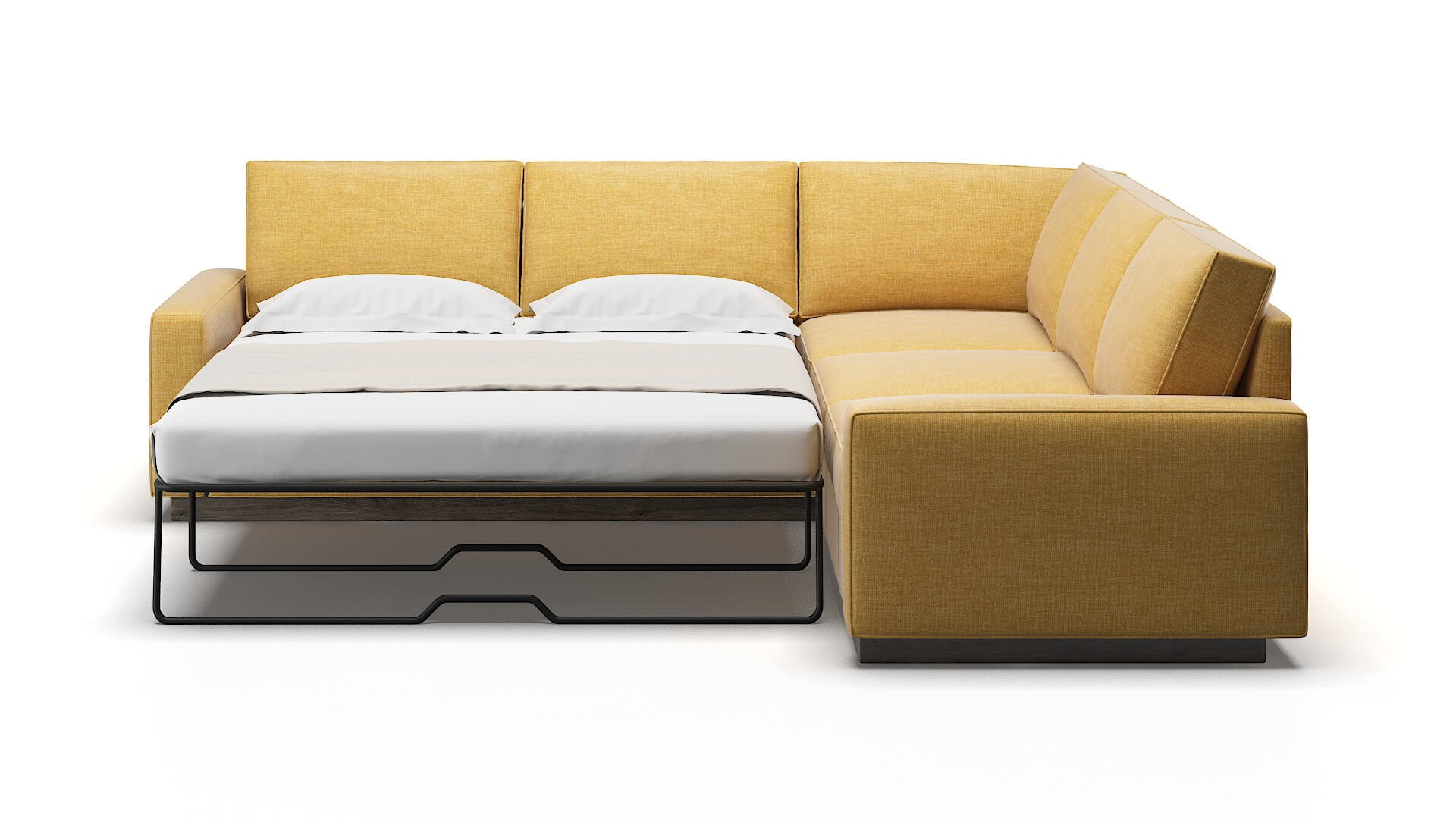 Alton Keylargo Honey Sectional Sleeper Espresso legs 1