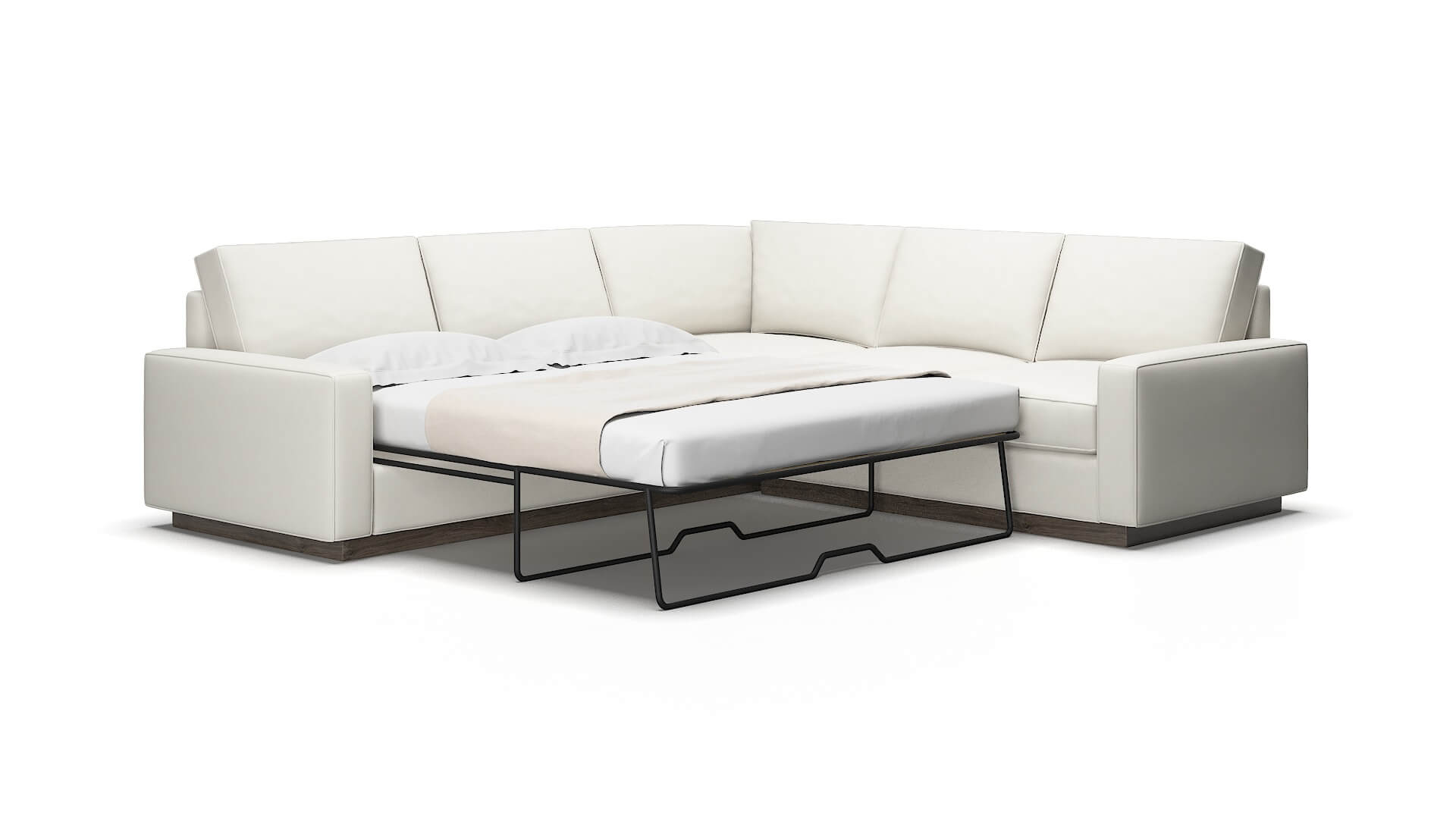 Alton Keylargo oatmeal Sectional sleeper Espresso Legs  2