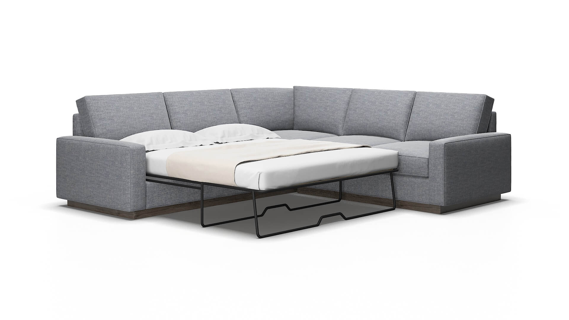 Alton Lana ash Sectional sleeper Espresso Legs  2