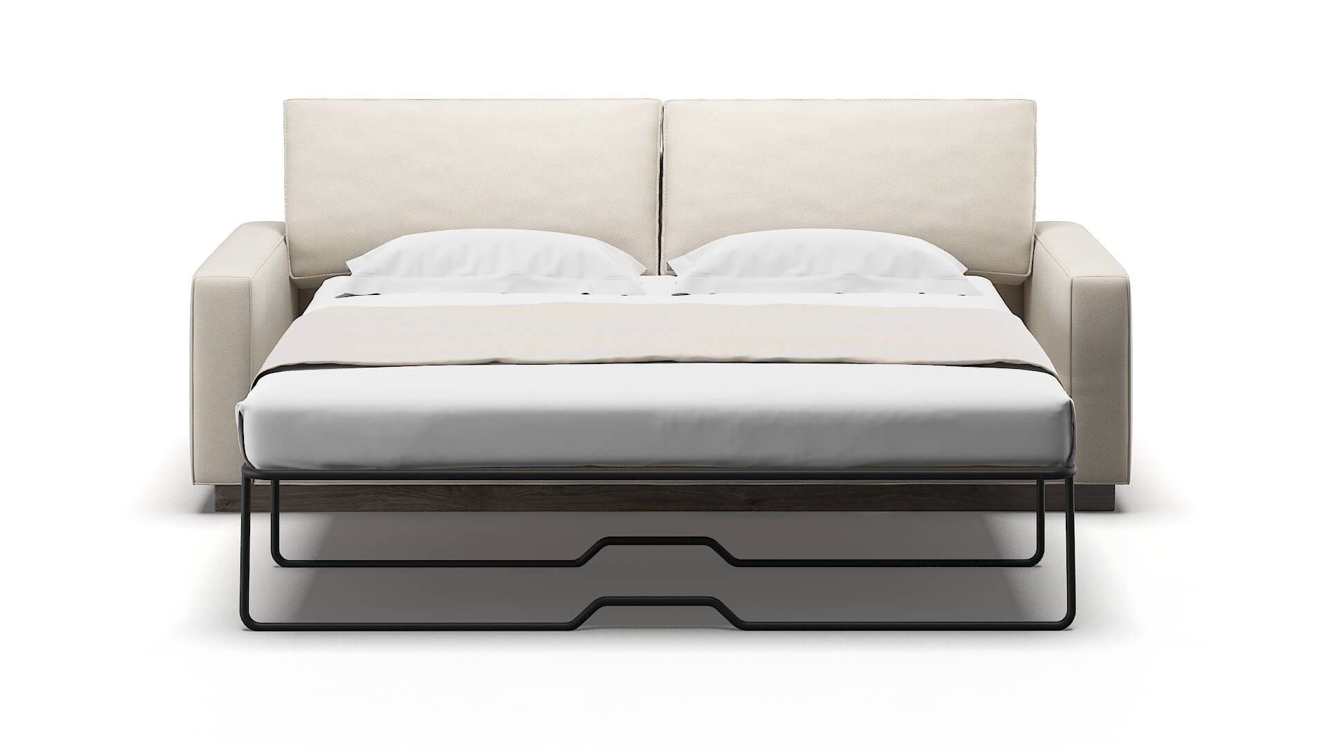 Alton Malibu Linen Sofa Sleeper Espresso legs 1